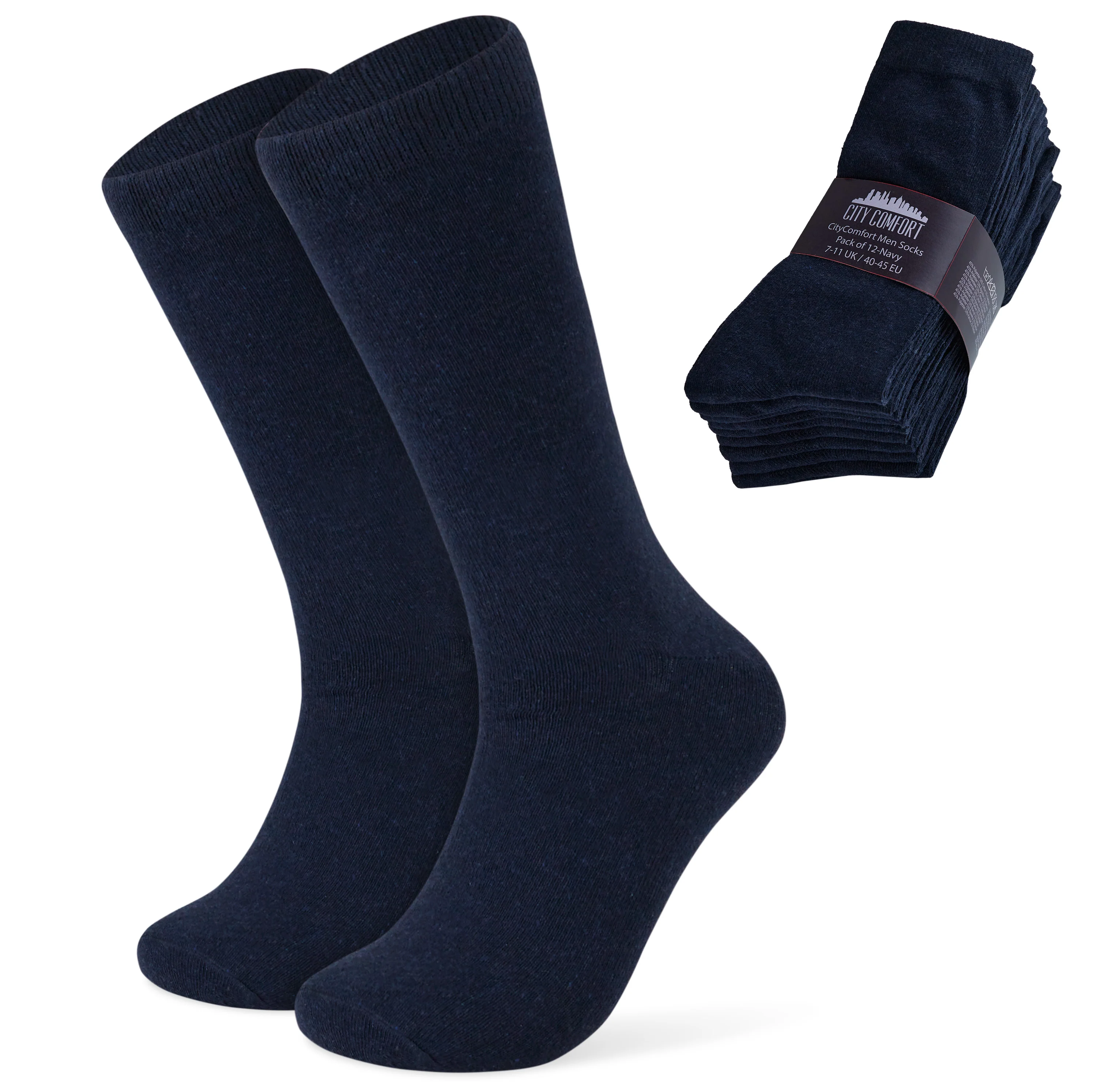 CityComfort Calf Socks for Men and Teenagers - Pack of 12 - Image 14