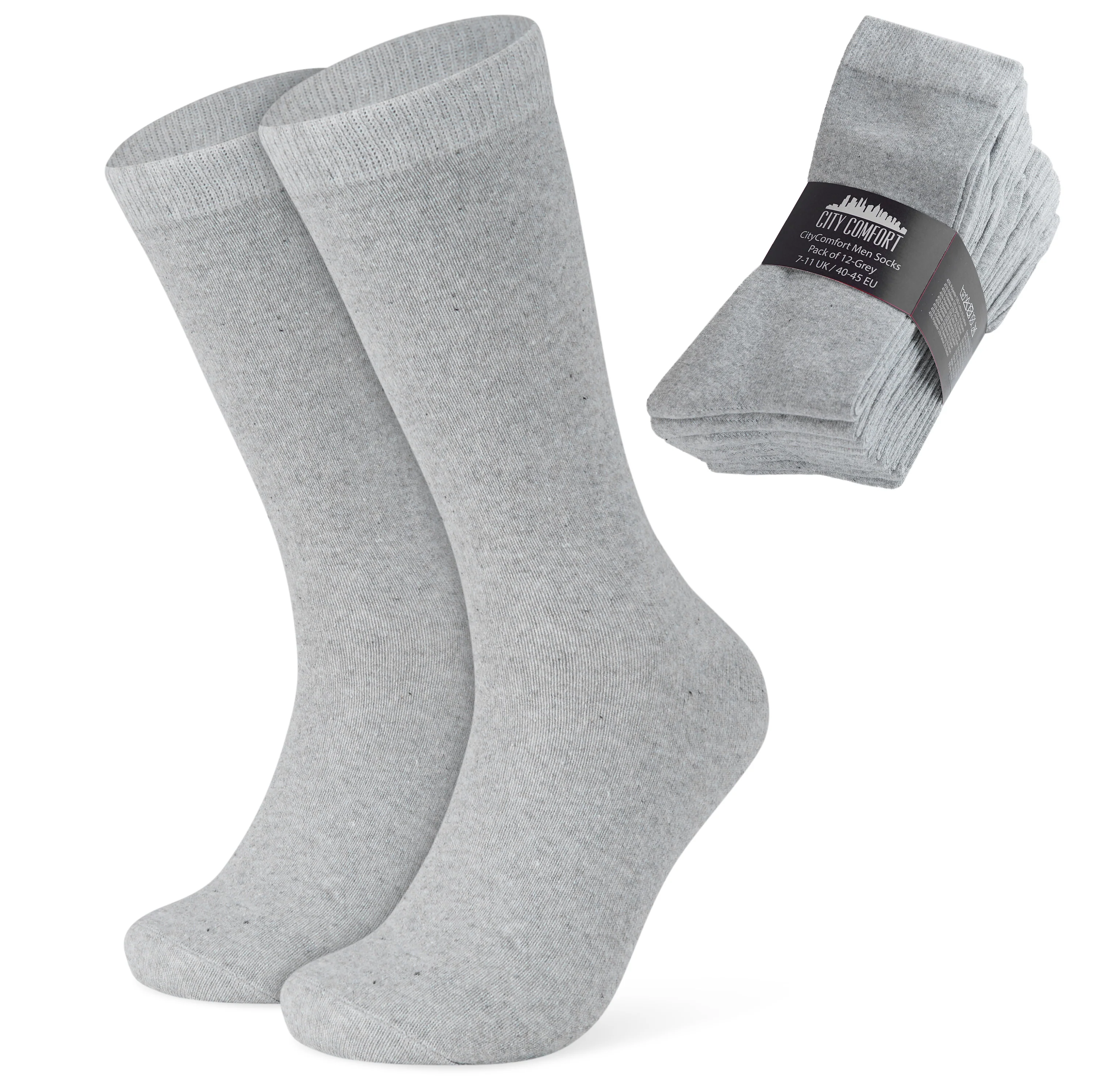 CityComfort Calf Socks for Men and Teenagers - Pack of 12 - Image 20