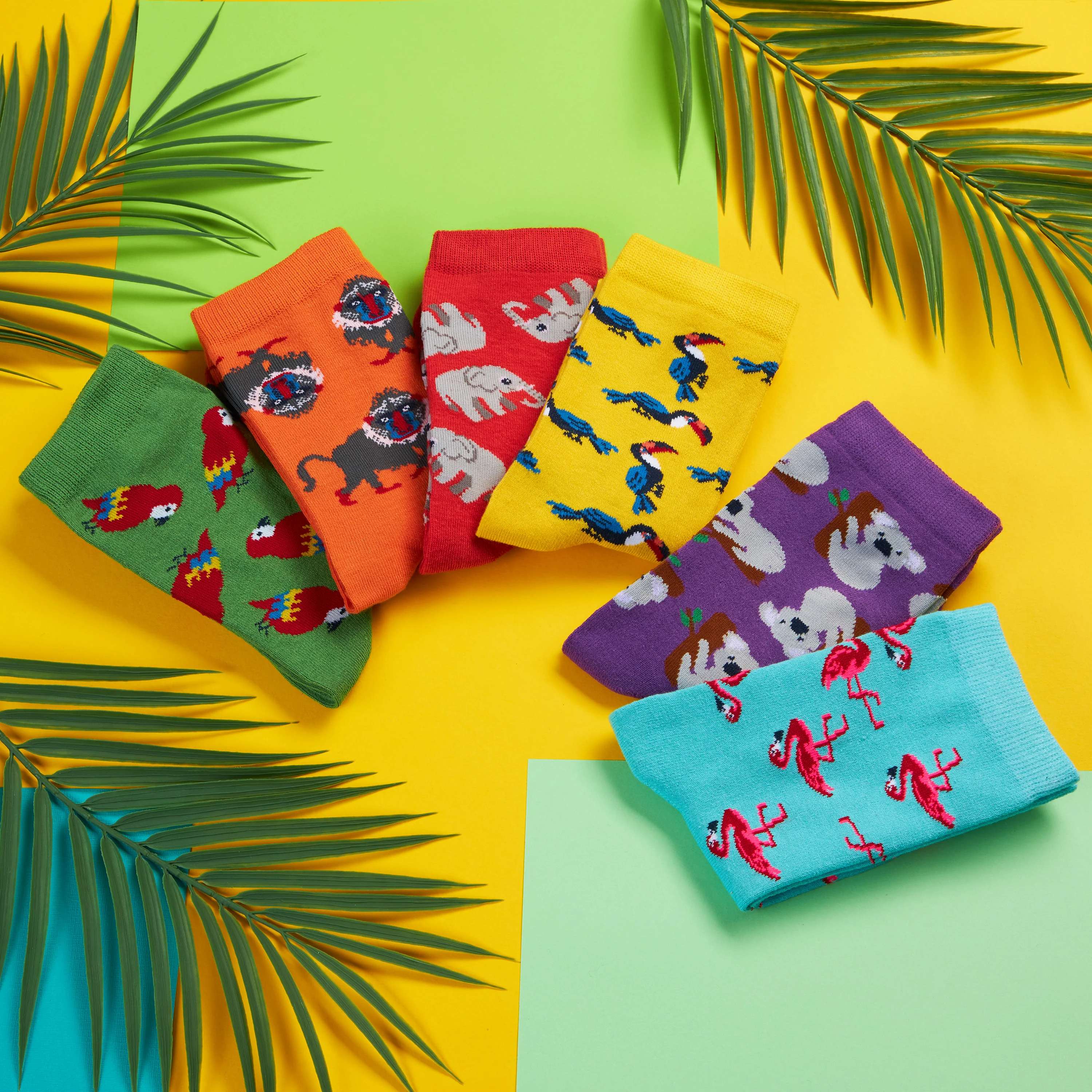 CityComfort Calf Socks for Women and Teenagers - Multi Animal - Pack of 6 - Image 2