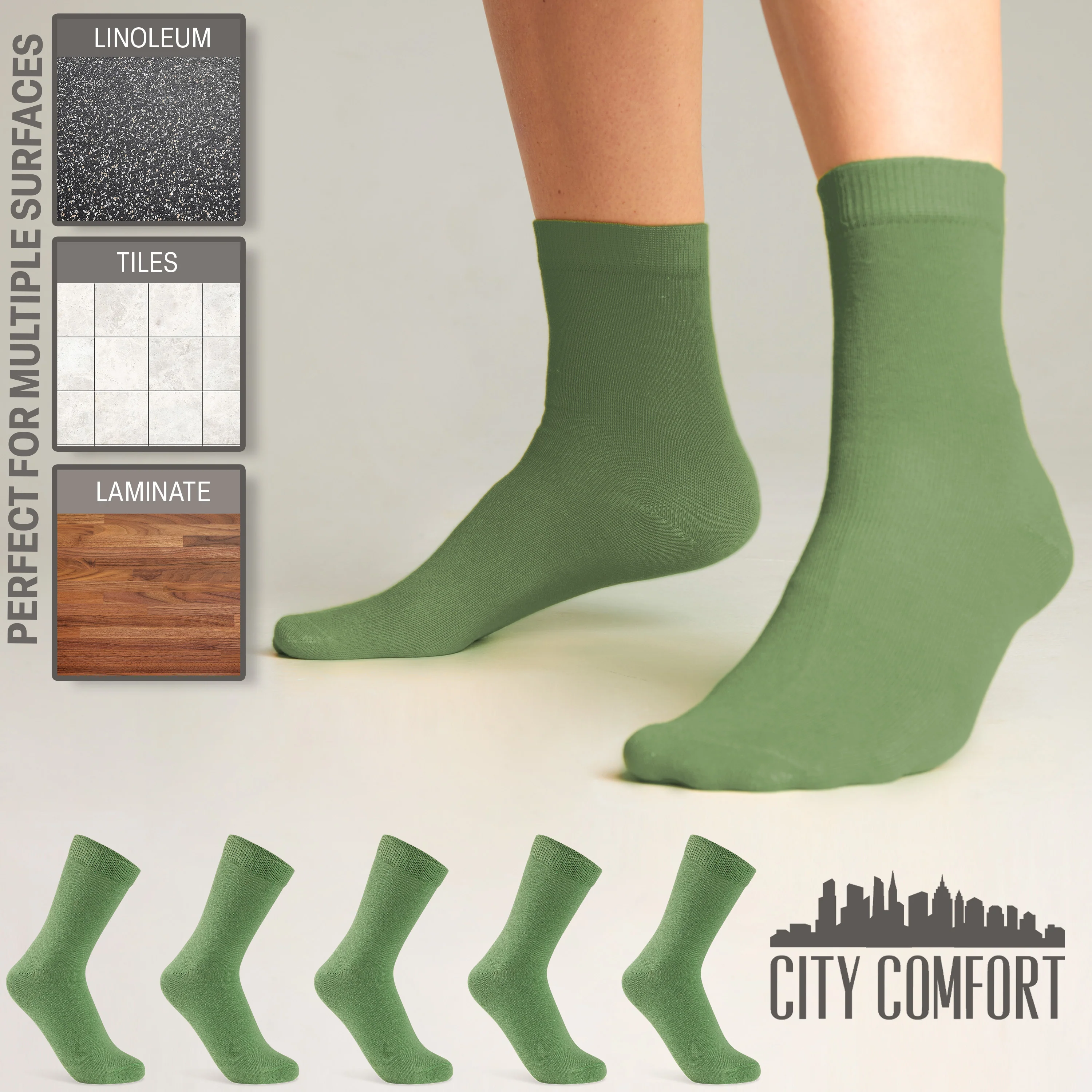 CityComfort Calf Socks for Women and Teenagers - Pack of 6 - Image 18