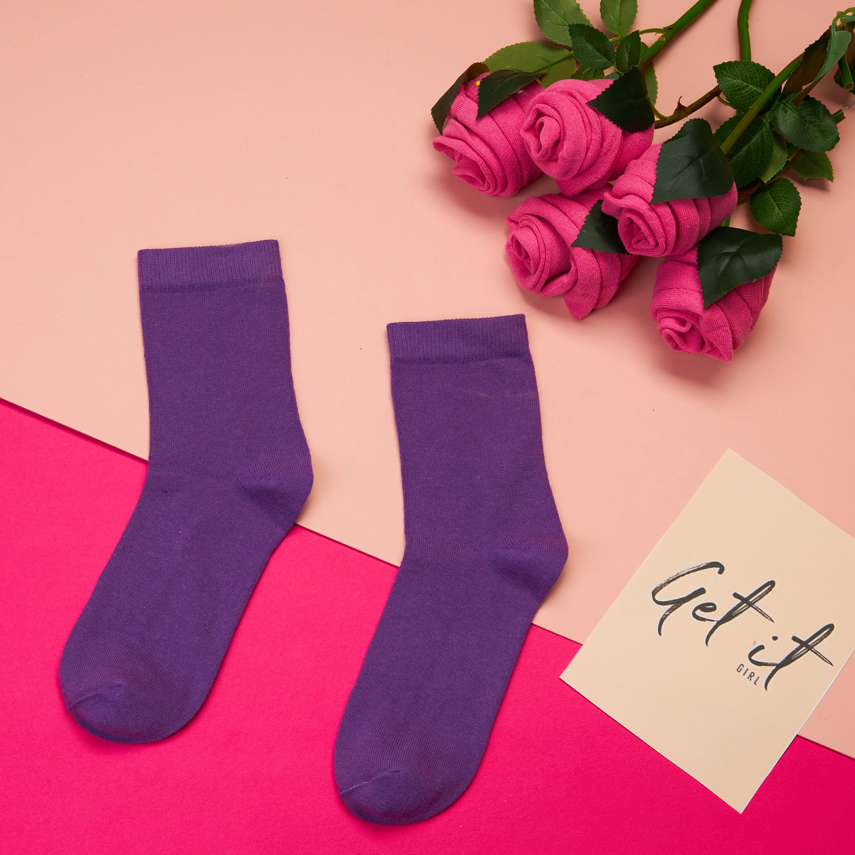 CityComfort Calf Socks for Women and Teenagers - Pack of 6 - Image 2