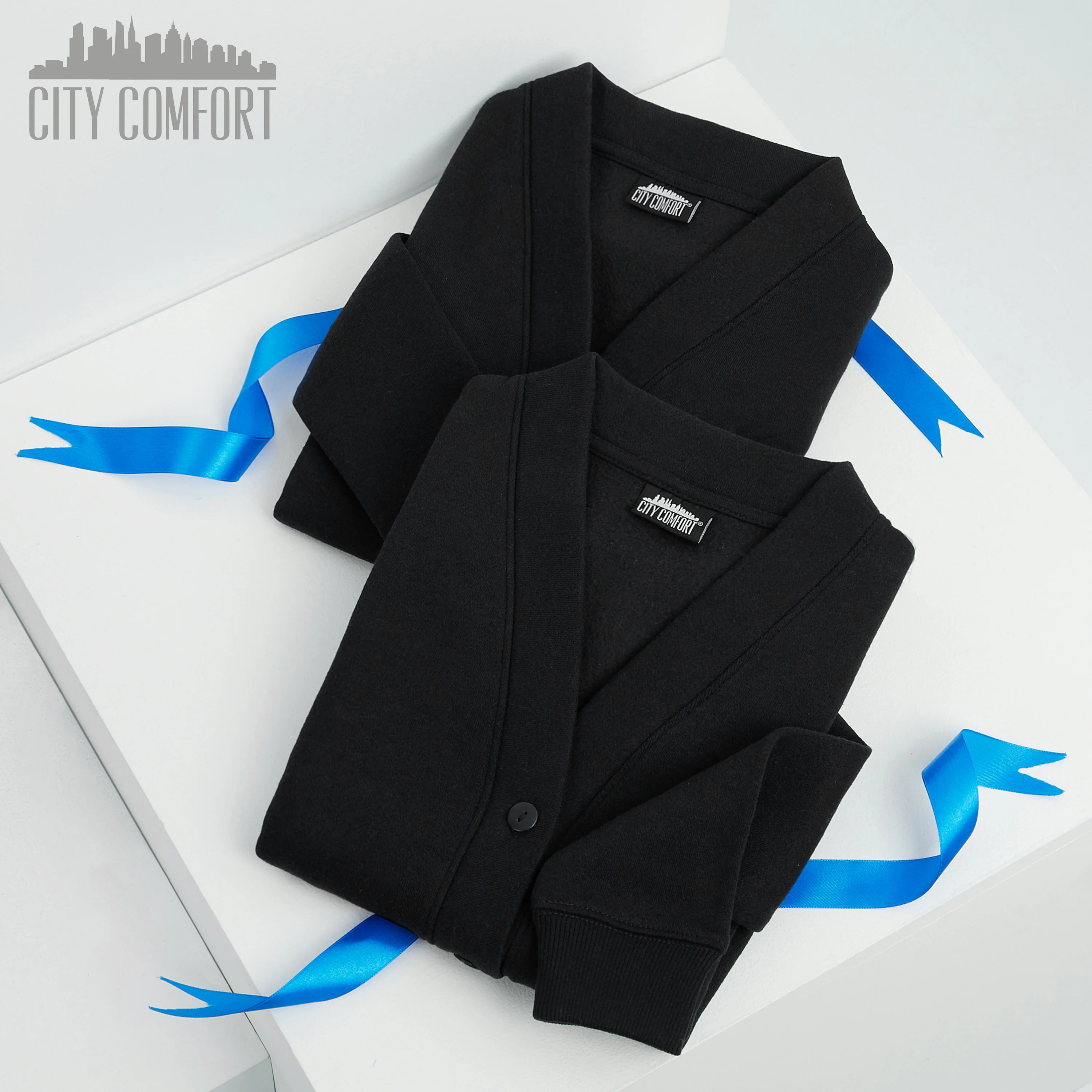 CityComfort Cardigan for Girls and Boys, 2 Pack Plain Button Down Cardigan - Image 3