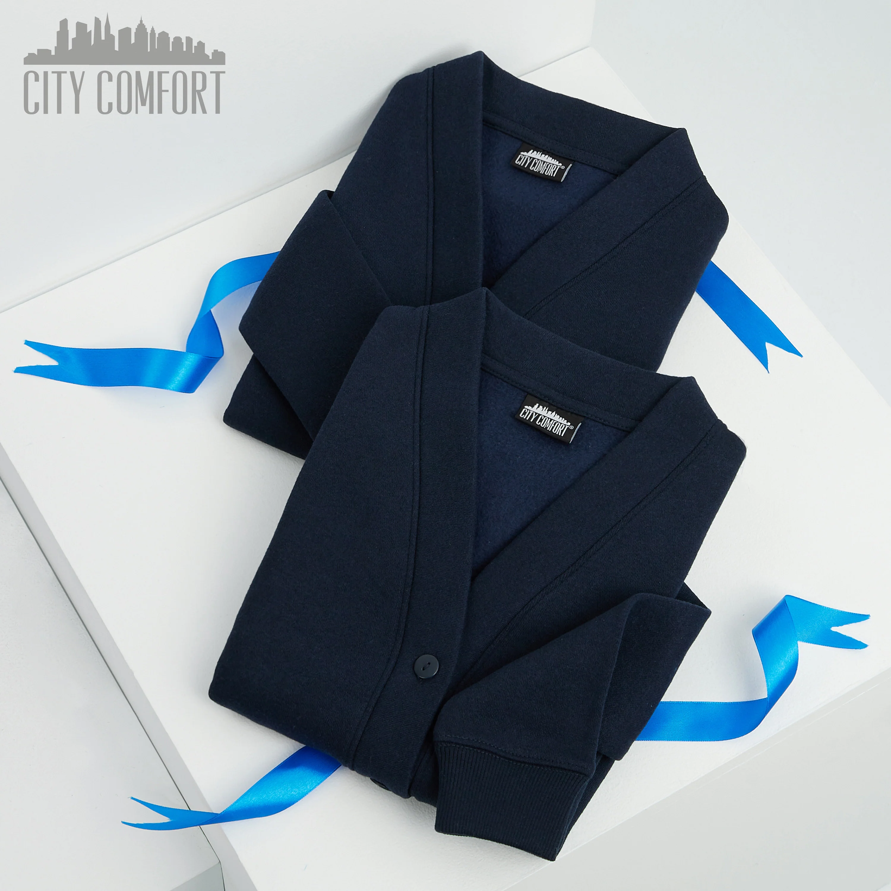CityComfort Cardigan for Girls and Boys, 2 Pack Plain Button Down Cardigan - Image 9