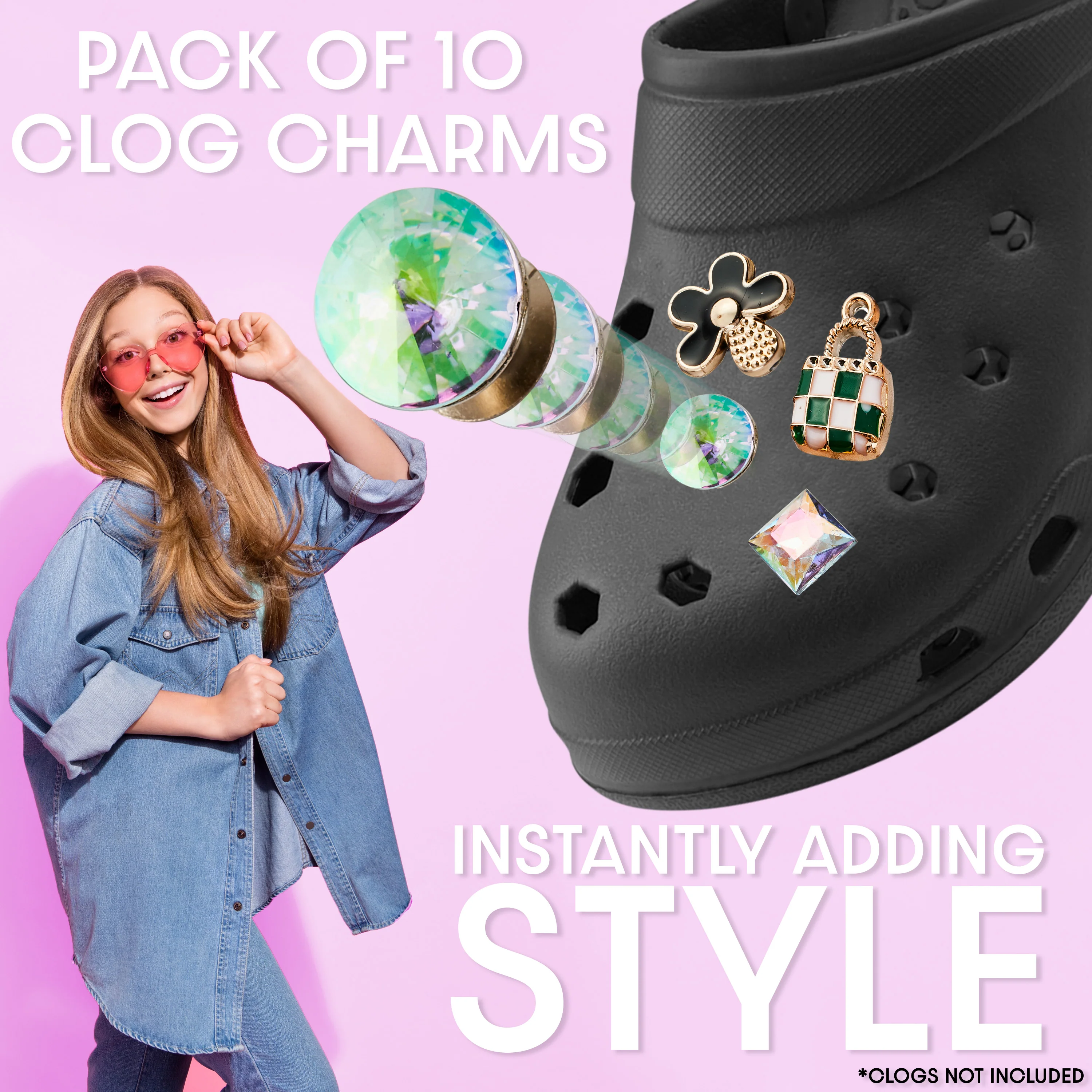 CityComfort Clog Charms, Mixed Shoe Decoration Charms Clog Chains Multipack - Image 3