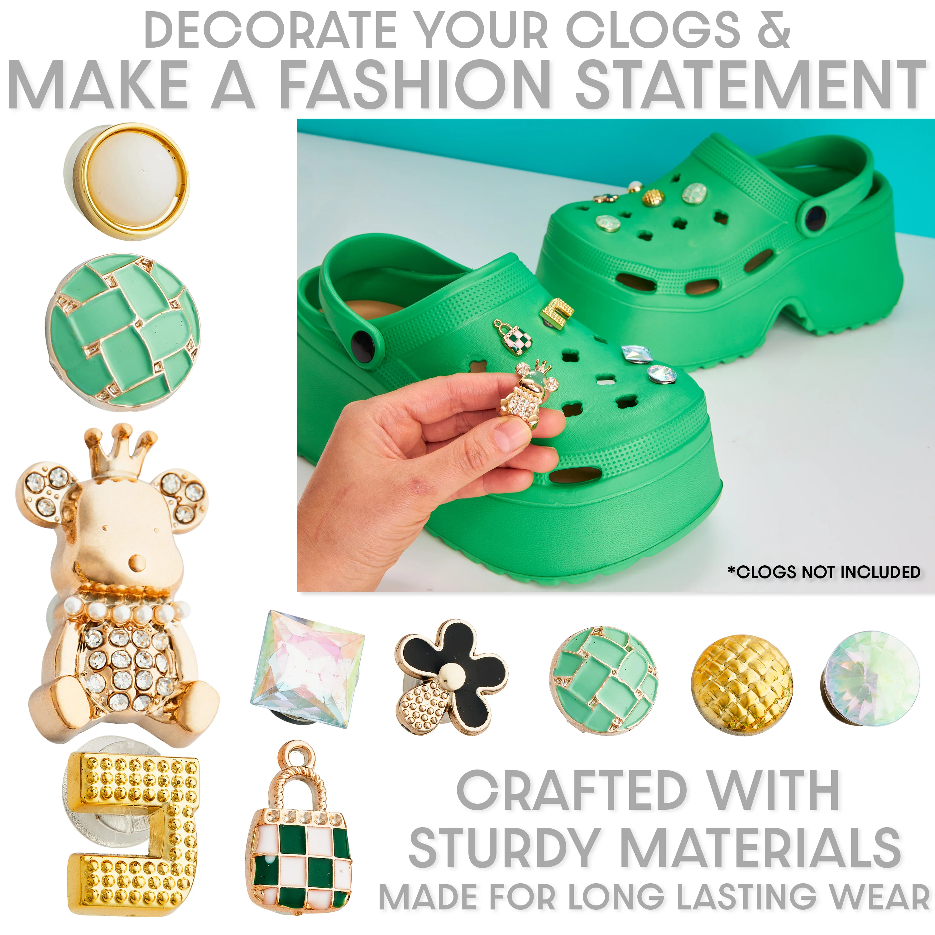 CityComfort Clog Charms, Mixed Shoe Decoration Charms Clog Chains Multipack - Image 4