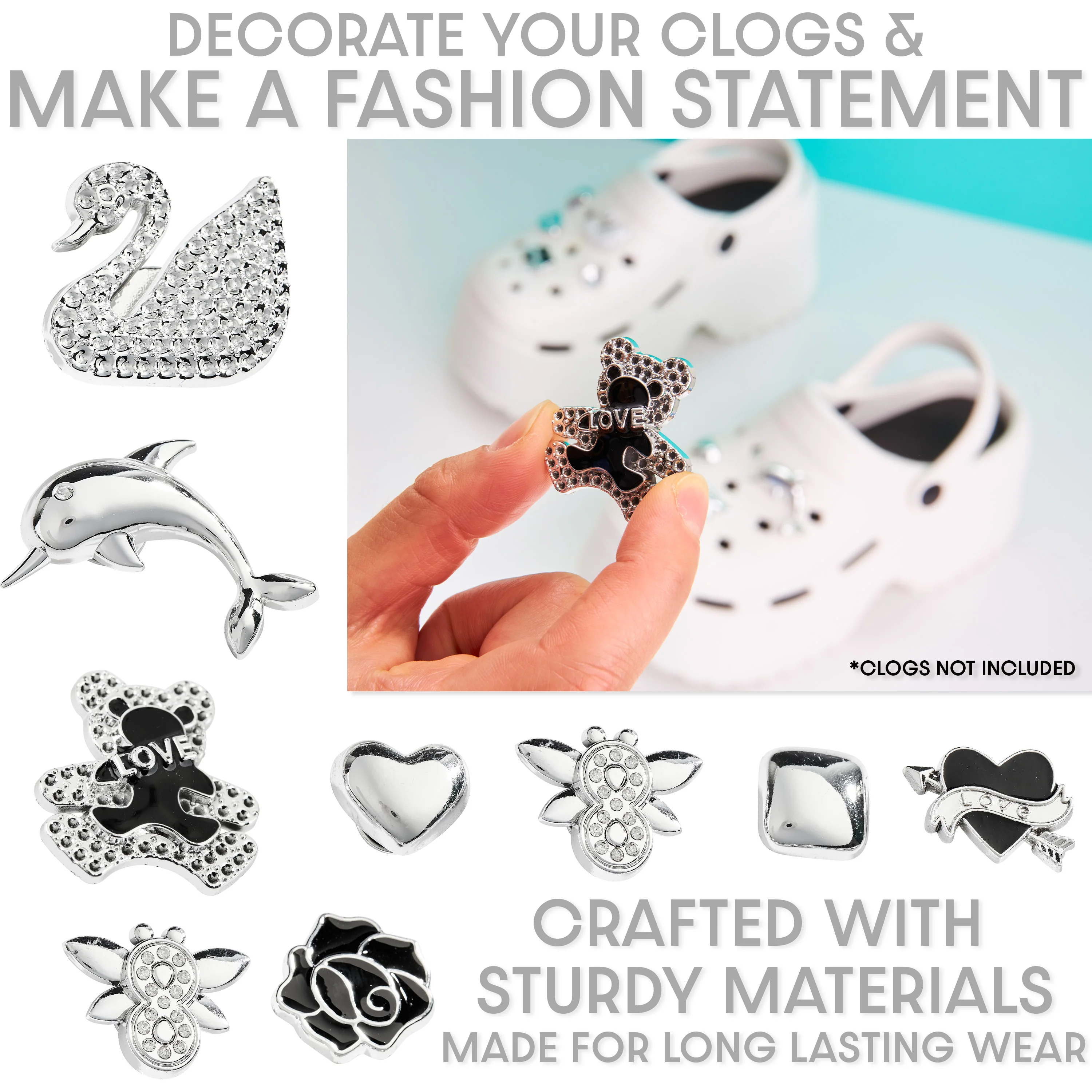 CityComfort Clog Charms, Mixed Shoe Decoration Charms Clog Chains Multipack - Image 4