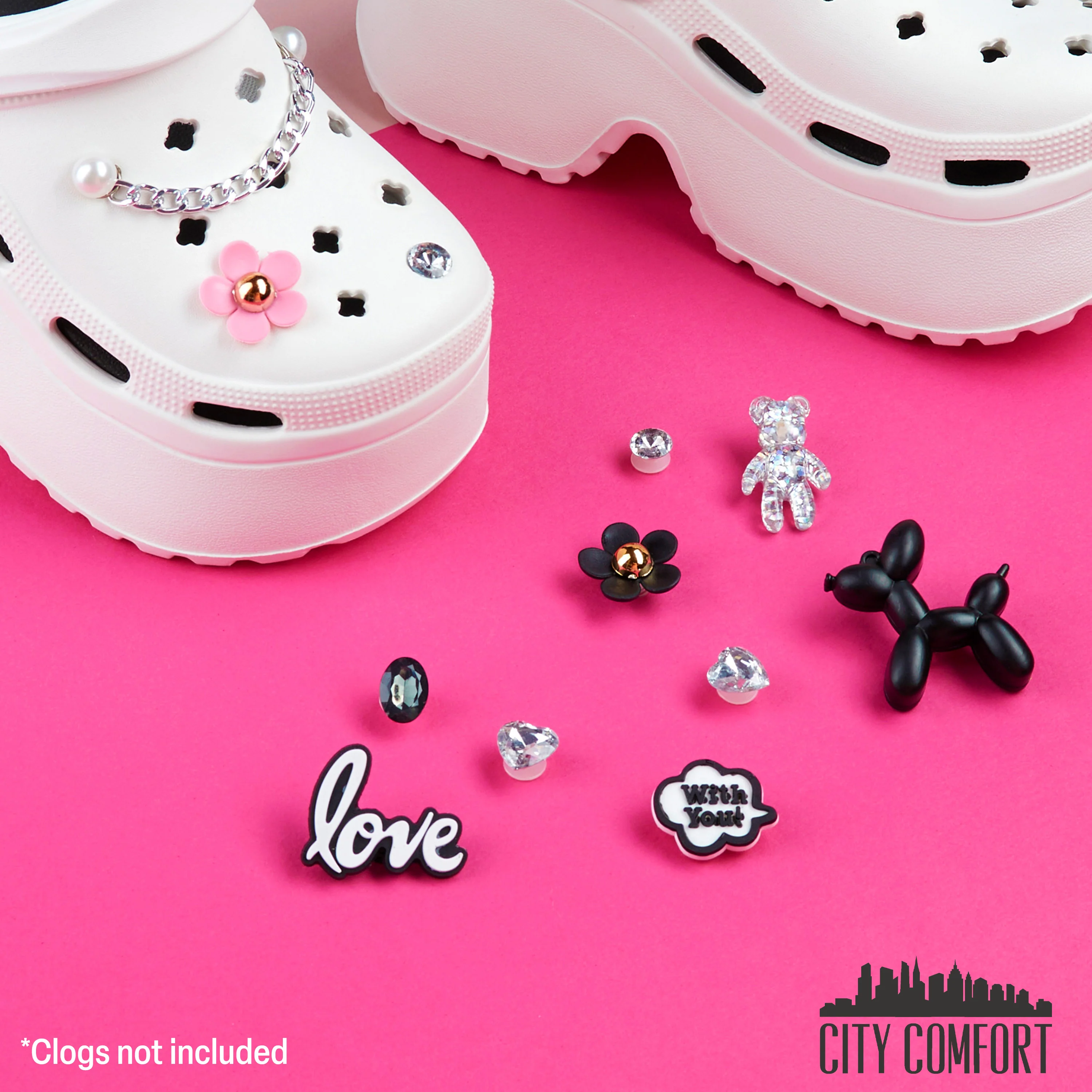 CityComfort Clog Charms, Mixed Shoe Decoration Charms - Multi - Image 2