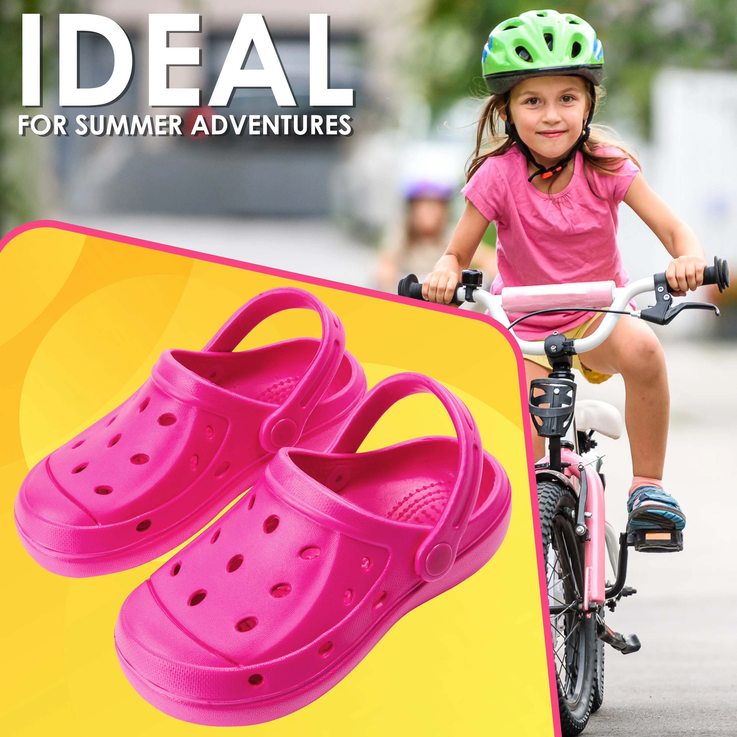 CityComfort Clogs for Girls Garden Shoes Tie Dye Summer Slip On with Strap for Beach Pool Indoor Outdoor Holiday Essentials - Image 8
