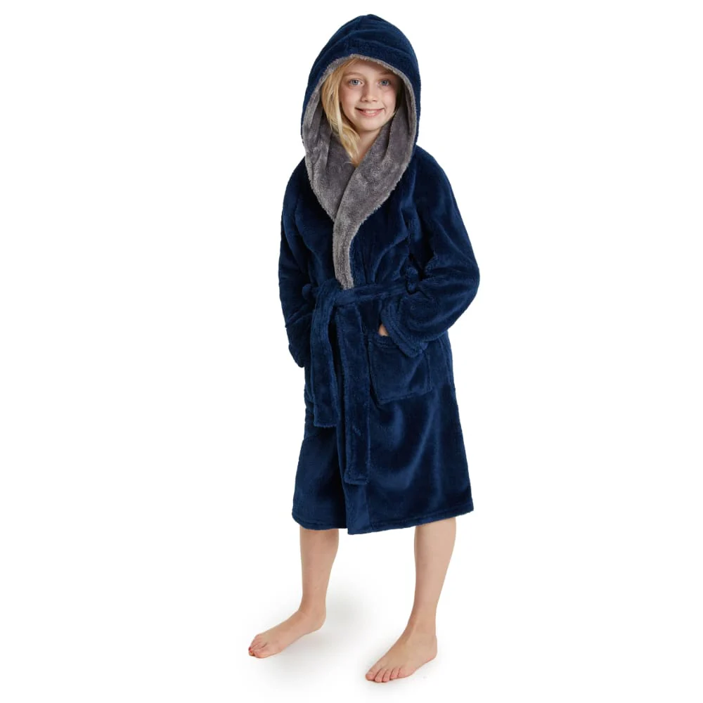 CityComfort Dressing Gown Boys, Kids Fleece Hooded Dressing Gown - Image 12