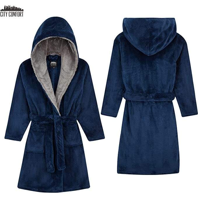 CityComfort Dressing Gown Boys, Kids Fleece Hooded Dressing Gown - Image 16