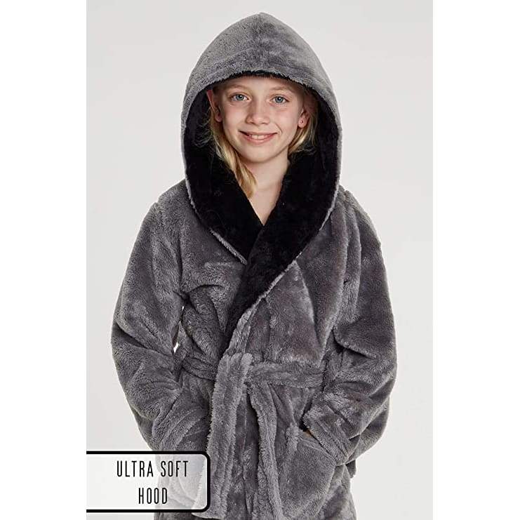 CityComfort Dressing Gown Boys, Kids Fleece Hooded Dressing Gown - Image 4