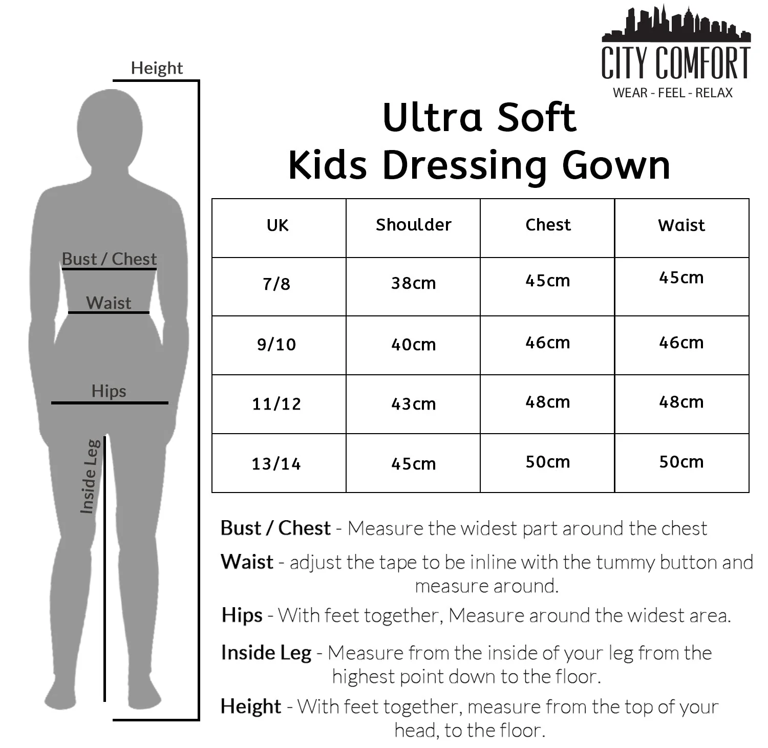 CityComfort Dressing Gown, Hooded Super Soft Dressing Gown with Belt for Girls&Boys Teenagers - Image 11