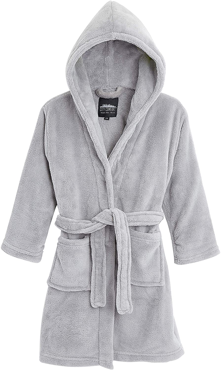 CityComfort Dressing Gown, Hooded Super Soft Dressing Gown with Belt for Girls&Boys Teenagers - Image 2