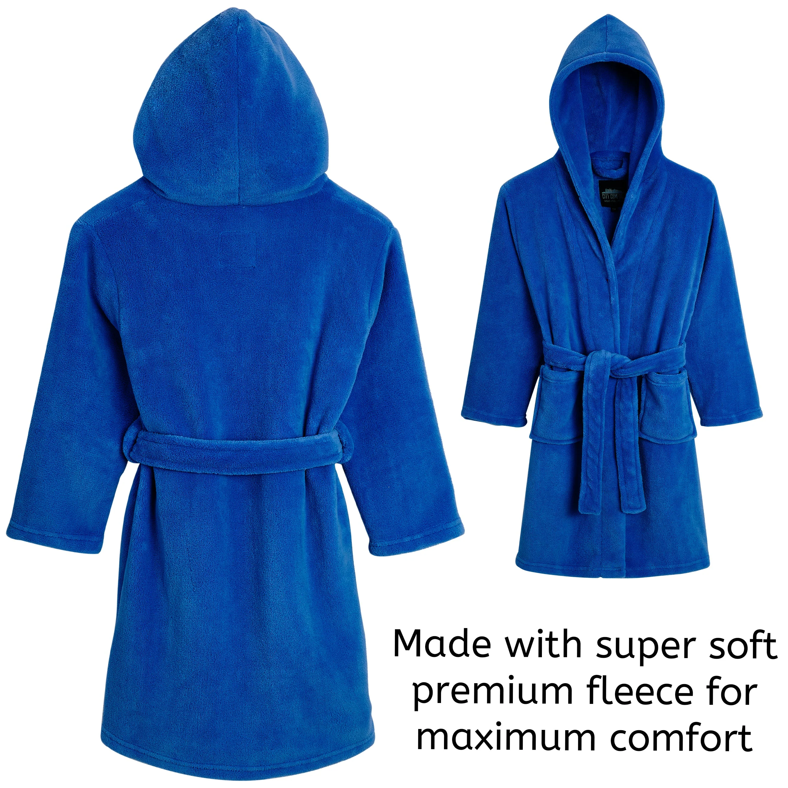 CityComfort Dressing Gown, Hooded Super Soft Dressing Gown with Belt for Girls&Boys Teenagers - Image 21