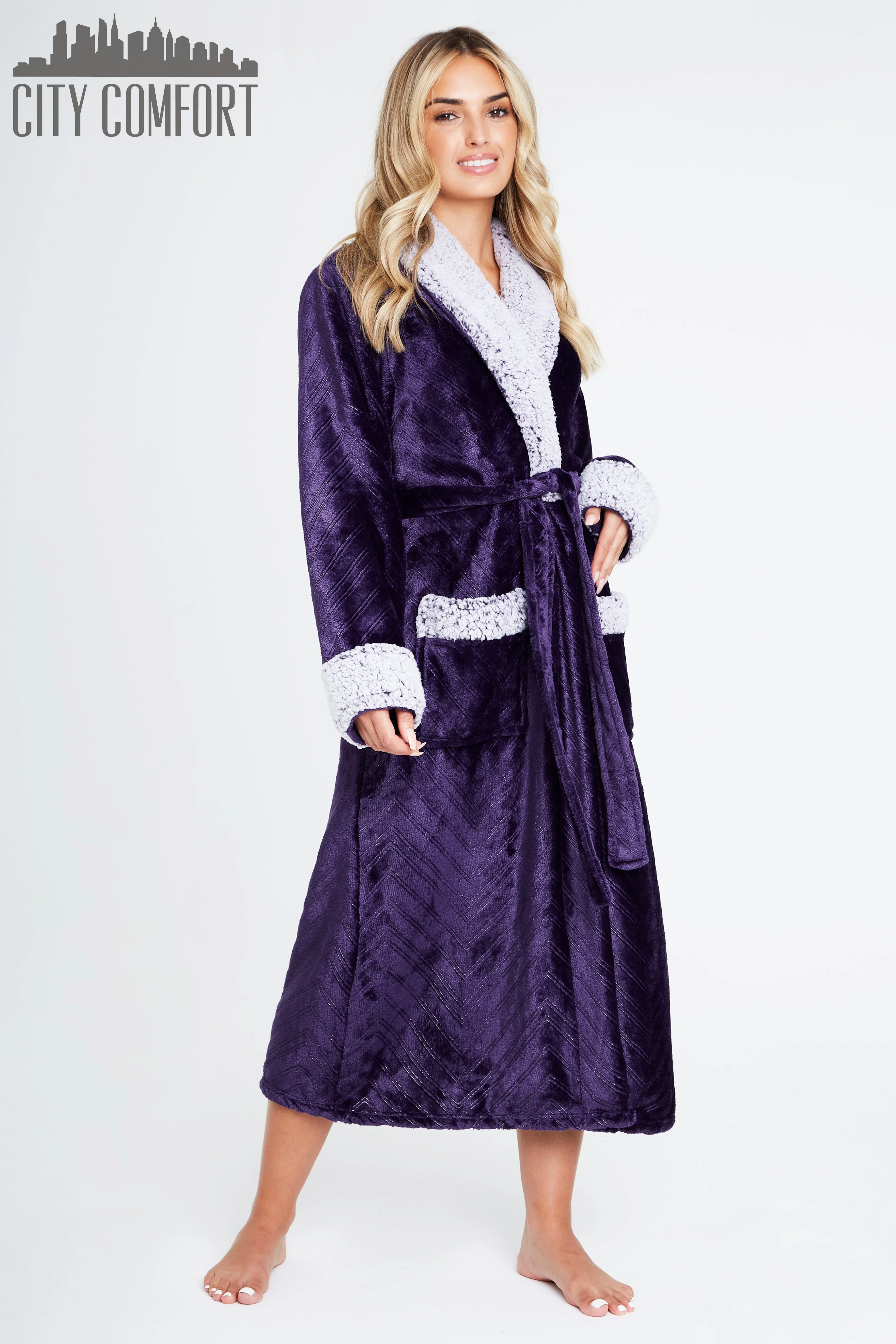 CityComfort Dressing Gown Women, Luxurious Fluffy Ladies Dressing Gown in Super Soft Fleece - Image 11