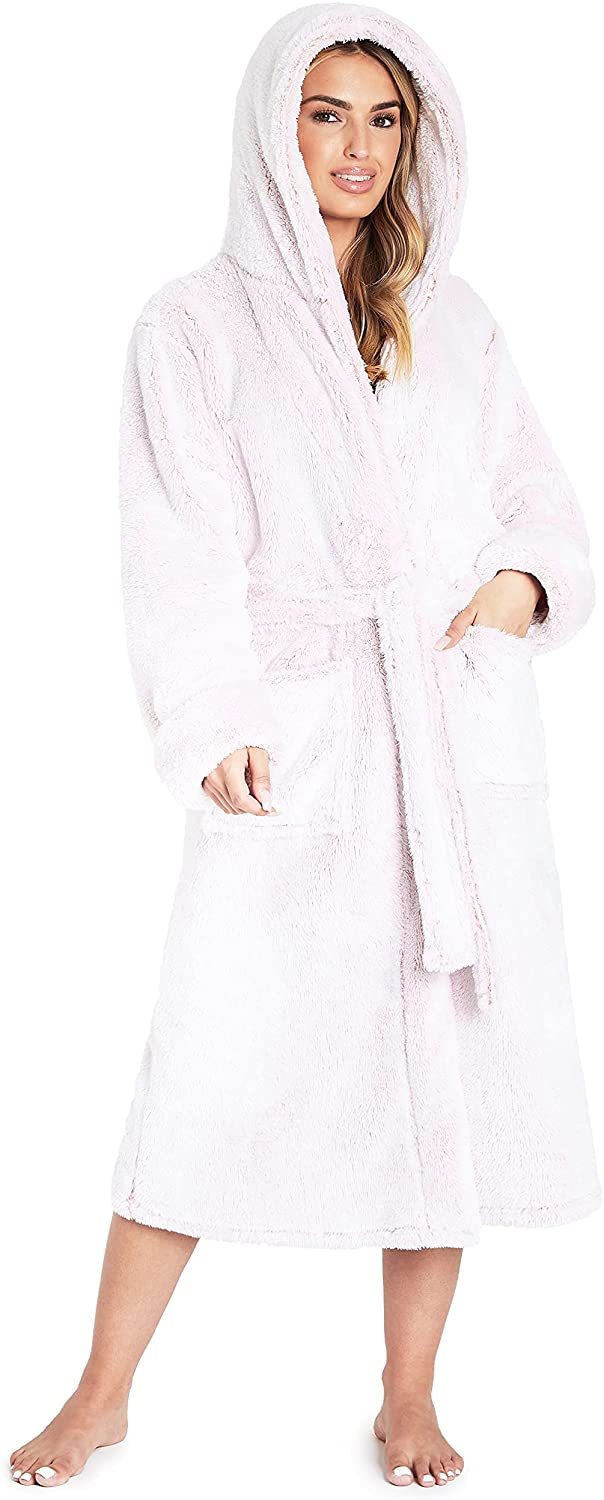 CityComfort Dressing Gown Women with Hood - Luxurious Fluffy Ladies Dressing Gown in Super Soft Fleece - Image 14