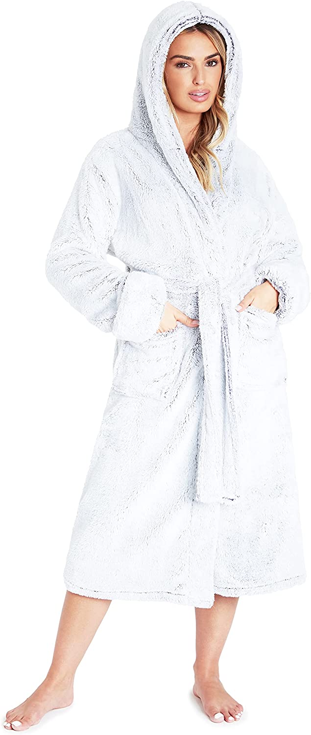 CityComfort Dressing Gown Women with Hood - Luxurious Fluffy Ladies Dressing Gown in Super Soft Fleece - Image 20
