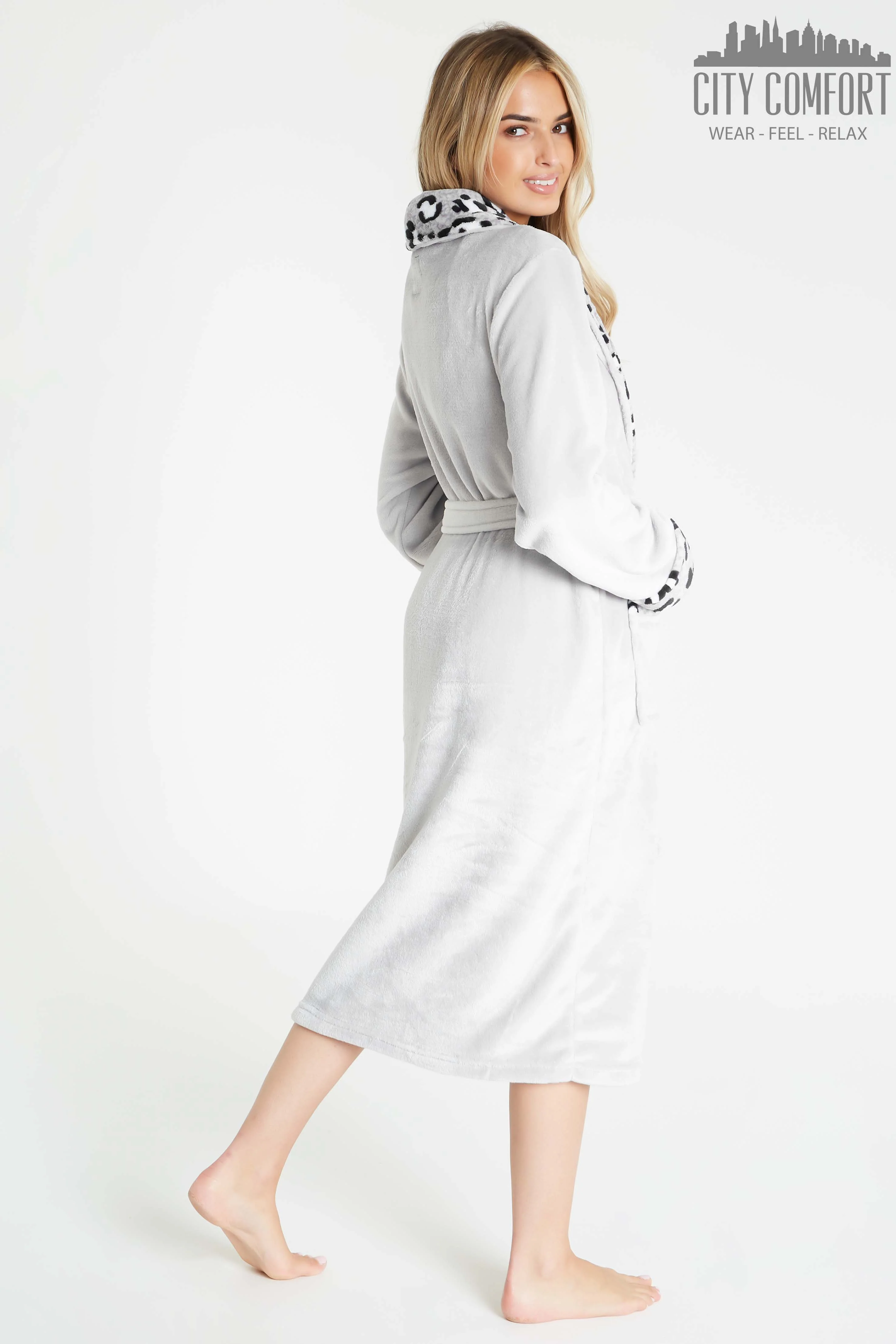 CityComfort Dressing Gown Womens, Soft Fleece Fluffy Bathrobe - Image 13