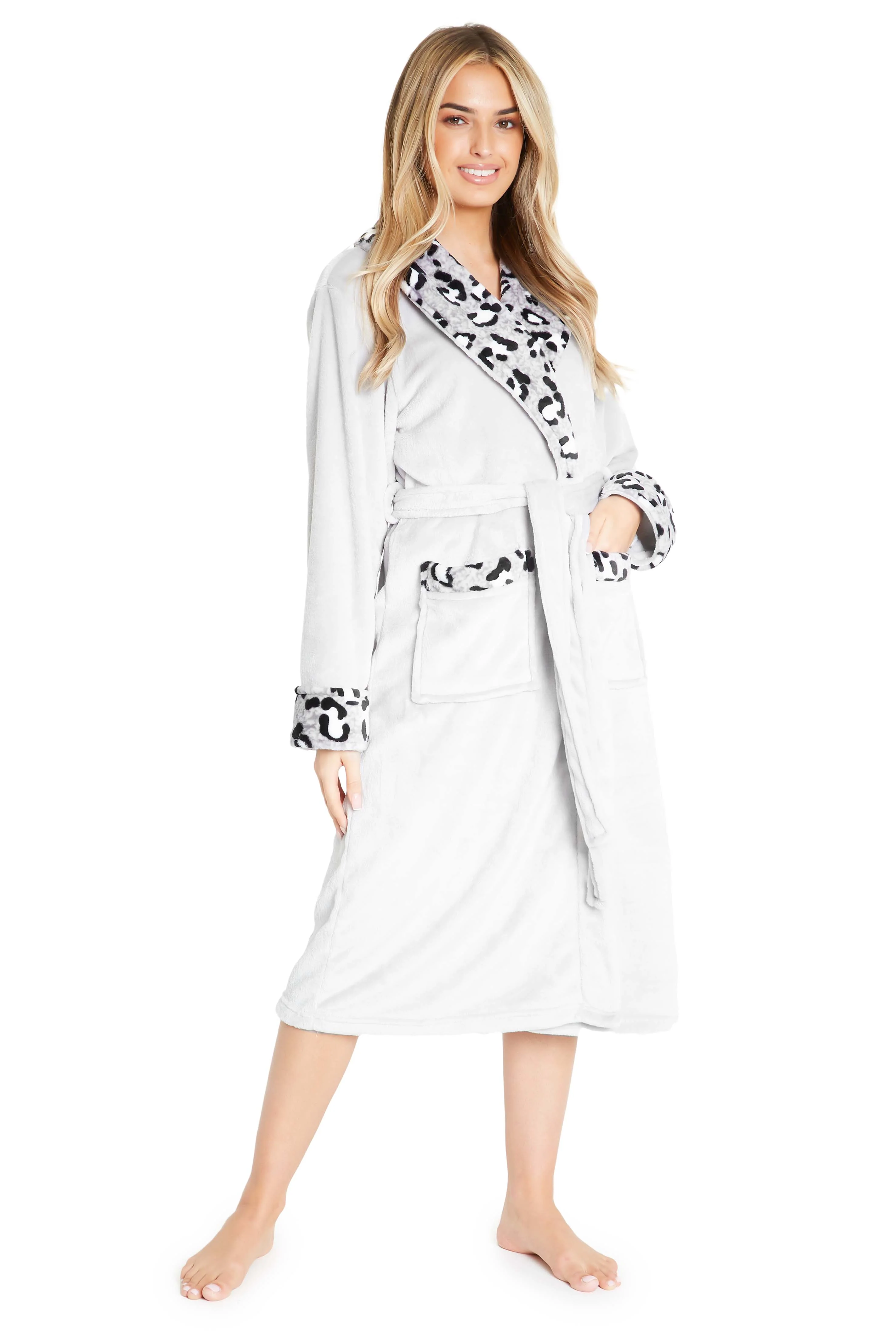 CityComfort Dressing Gown Womens, Soft Fleece Fluffy Bathrobe - Image 8