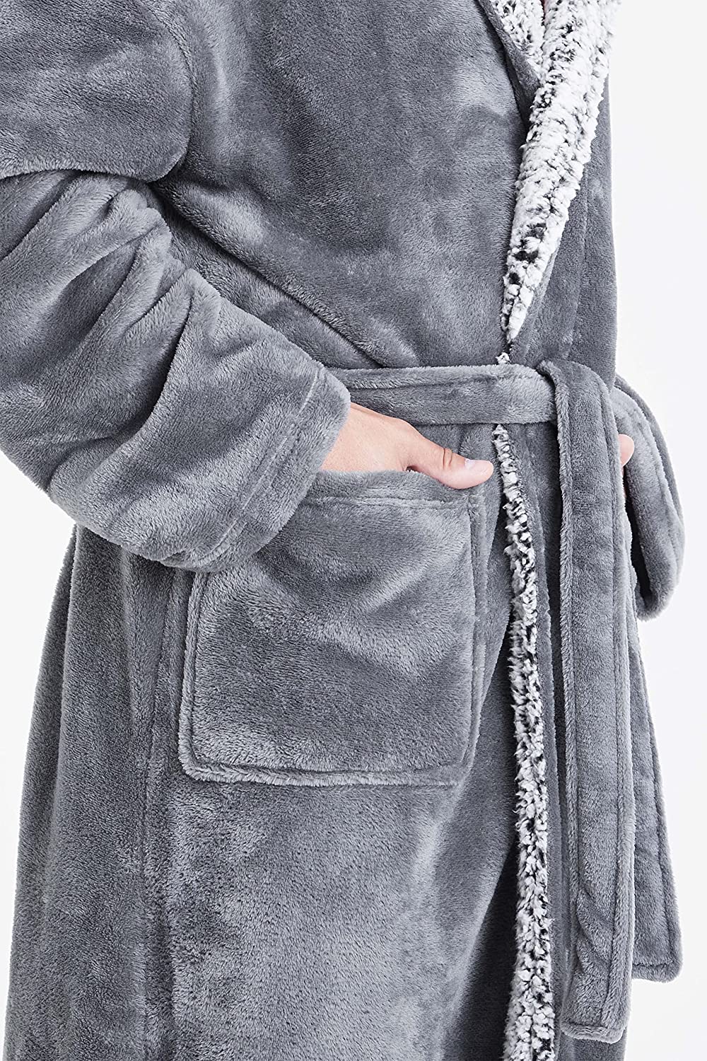 CityComfort Dressing Gown Men and Teenagers - Super Soft Hooded Mens Fleece Robe - Sizes M-2XL Warm Cosy Loungewear Nightwear - Image 18