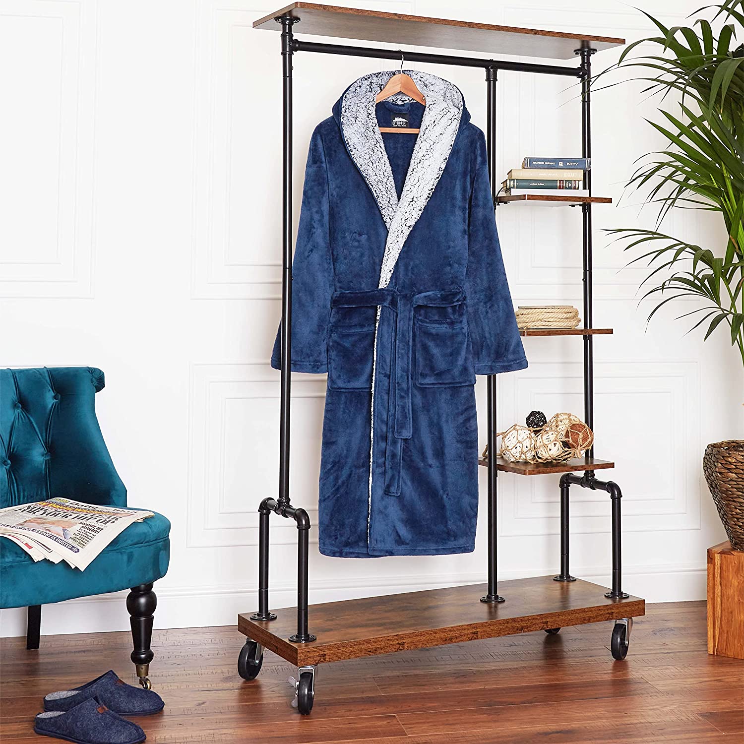 CityComfort Dressing Gown Men and Teenagers - Super Soft Hooded Mens Fleece Robe - Sizes M-2XL Warm Cosy Loungewear Nightwear - Image 3