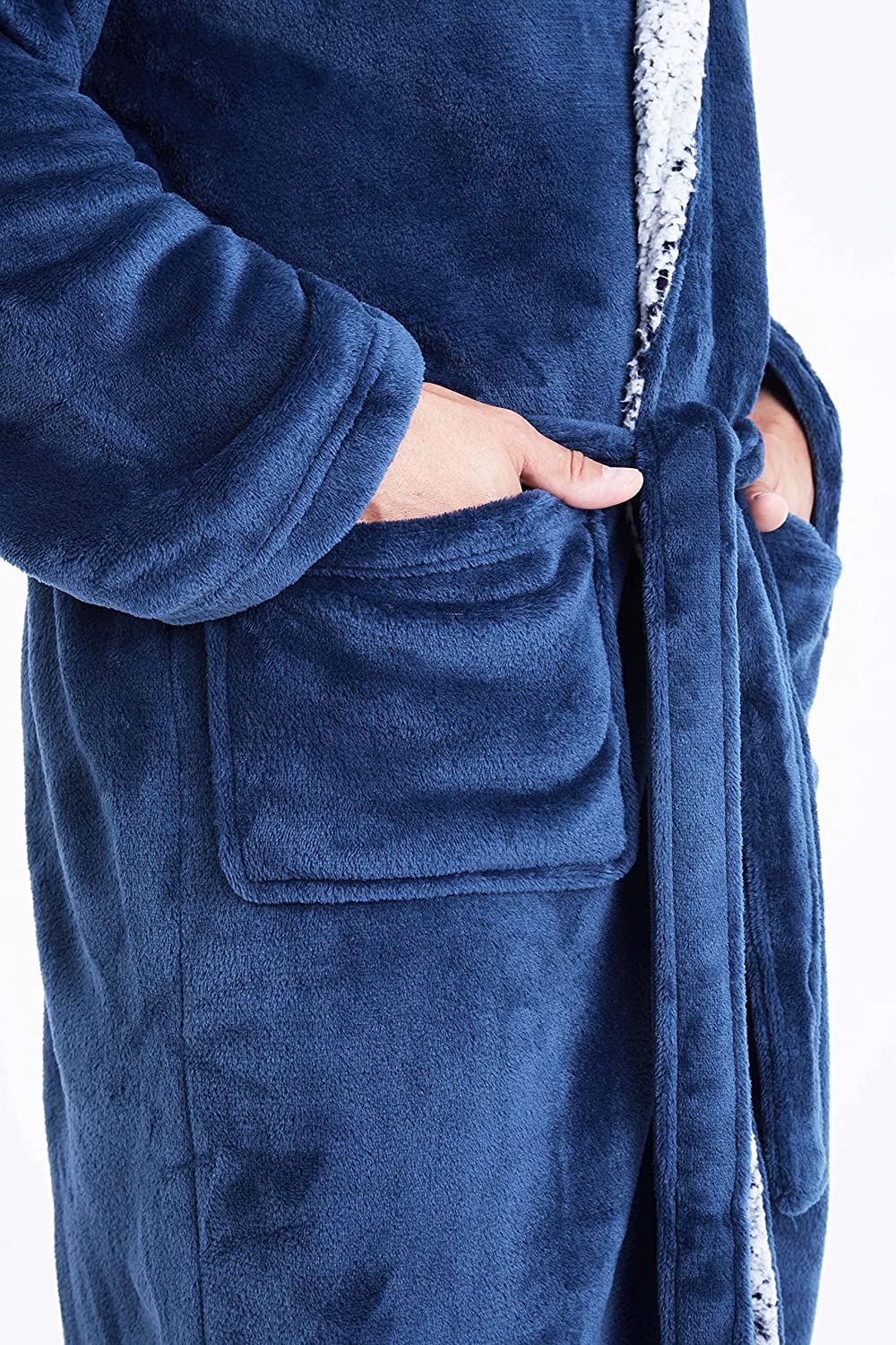 CityComfort Dressing Gown Men and Teenagers - Super Soft Hooded Mens Fleece Robe - Sizes M-2XL Warm Cosy Loungewear Nightwear - Image 6