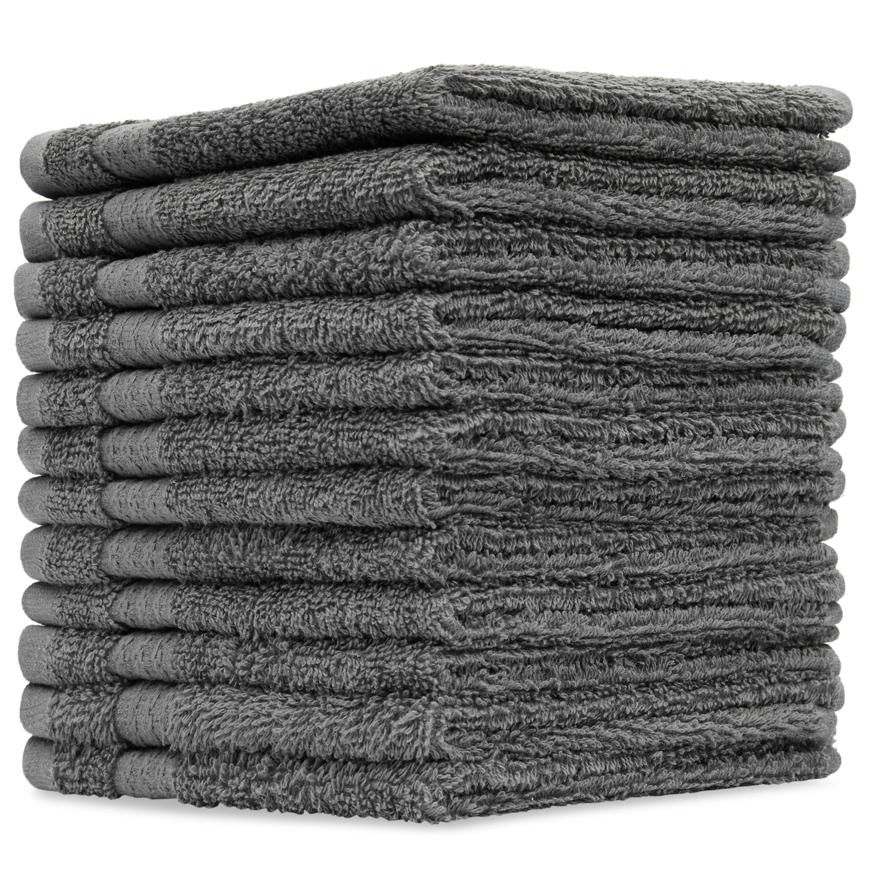 CityComfort Flannels Pack of 12 Face Towels 100% Cotton 550 GSM 30x30cm Highly Absorbent Soft Wash Cloth Household Essentials - Image 19