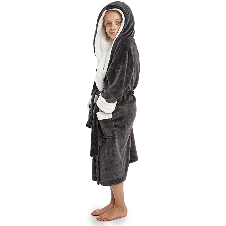 CityComfort Fleece Dressing Gown Kids Towelling Robe Bathrobe Plush Super Soft - Image 4