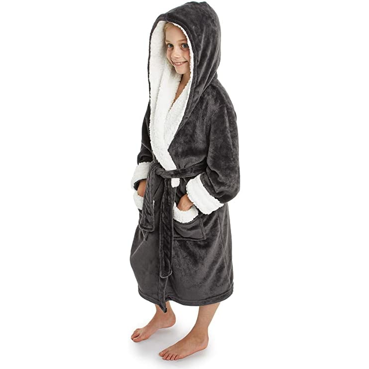 CityComfort Fleece Dressing Gown Kids Towelling Robe Bathrobe Plush Super Soft - Image 6