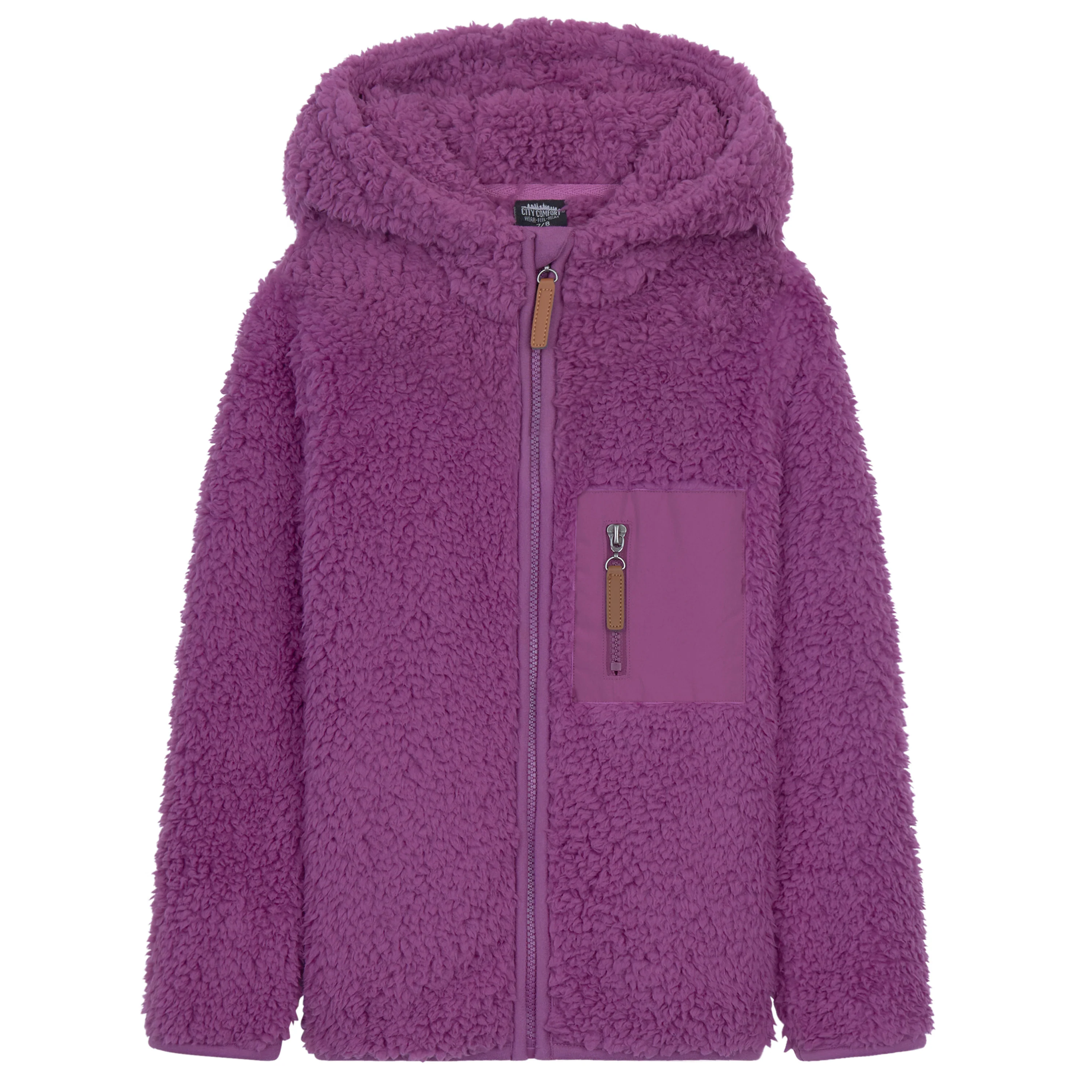 CityComfort Fleece Jacket for Kids, Zip Up Fuzzy Teddy Hoodie - Image 23