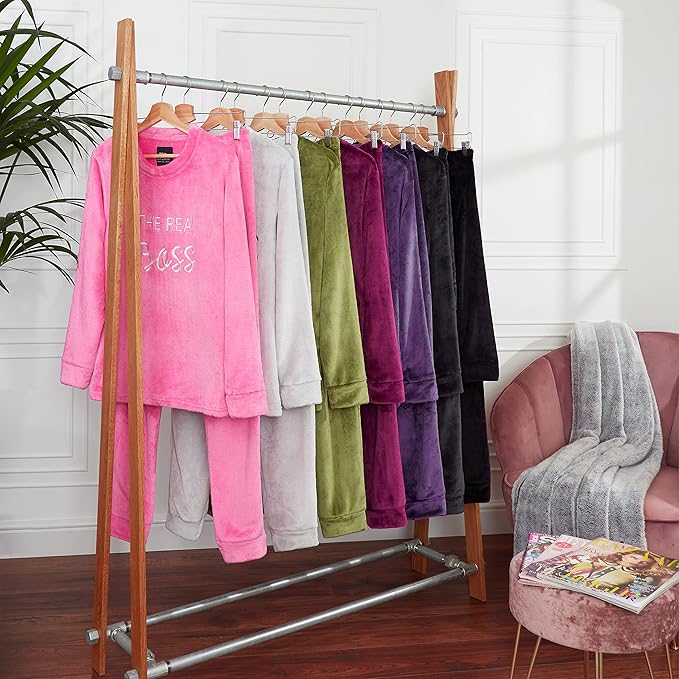 CityComfort Fleece Womens Pyjamas Set Long Sleeve Fluffy Loungewear Adults Teenagers, Winter PJs Warm Nightwear, Gifts for Her - Image 3
