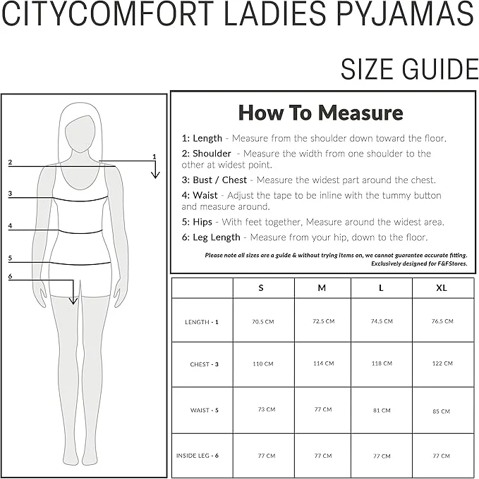 CityComfort Fleece Womens Pyjamas Set Long Sleeve Fluffy Loungewear Adults Teenagers, Winter PJs Warm Nightwear, Gifts for Her - Image 6
