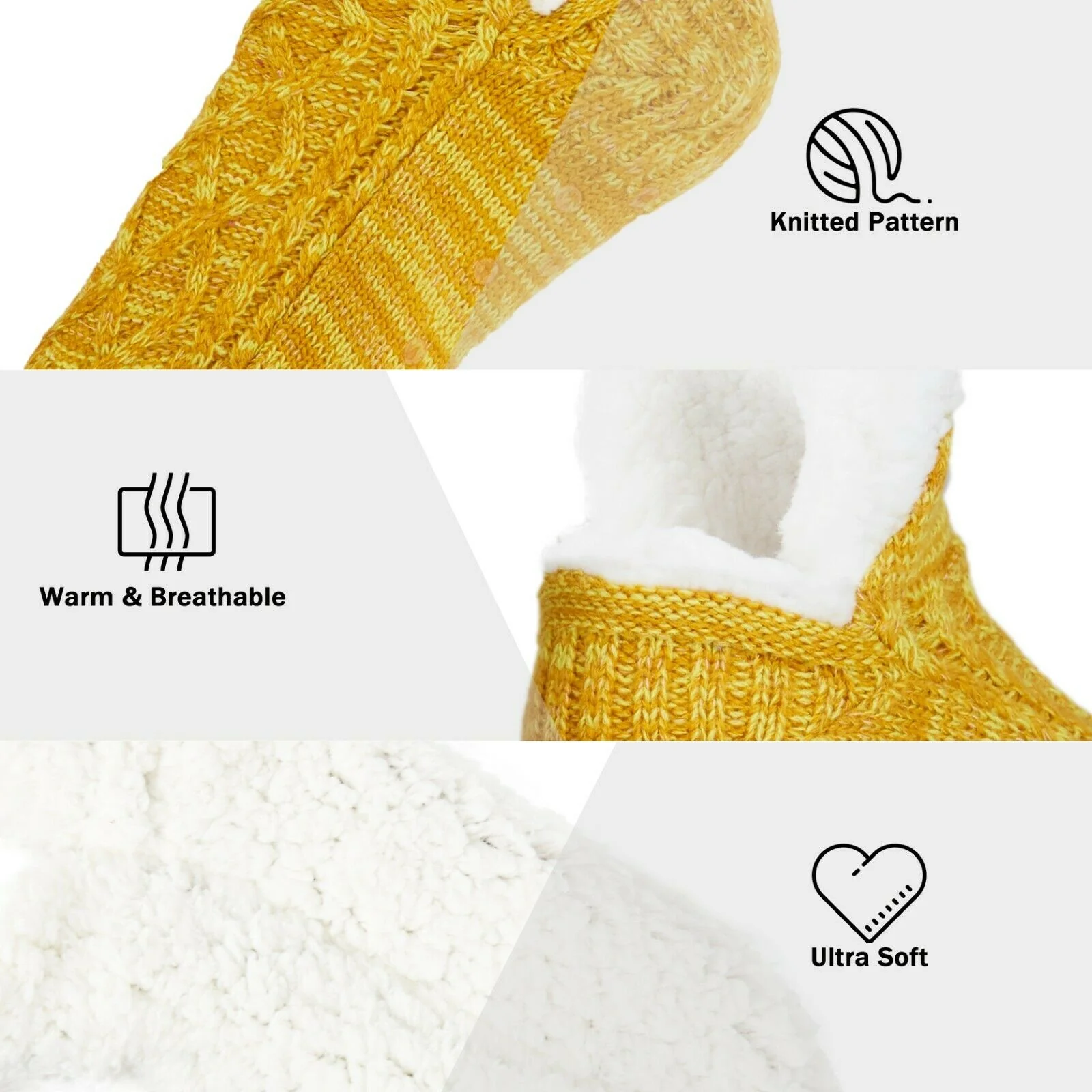 CityComfort Women Slipper Socks, Fluffy And Warm Fleece Lined Anti Slip Socks - Image 15