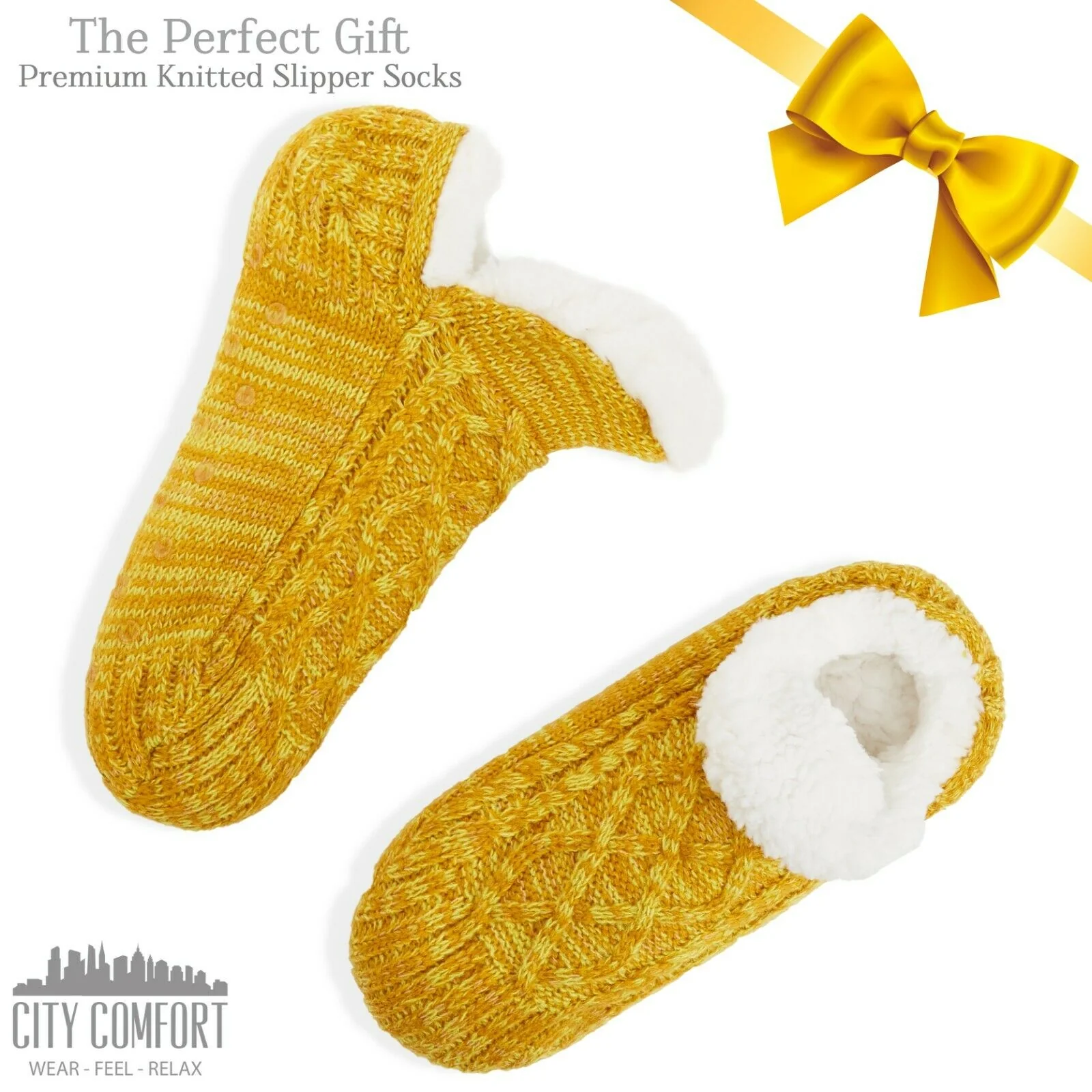 CityComfort Women Slipper Socks, Fluffy And Warm Fleece Lined Anti Slip Socks - Image 17