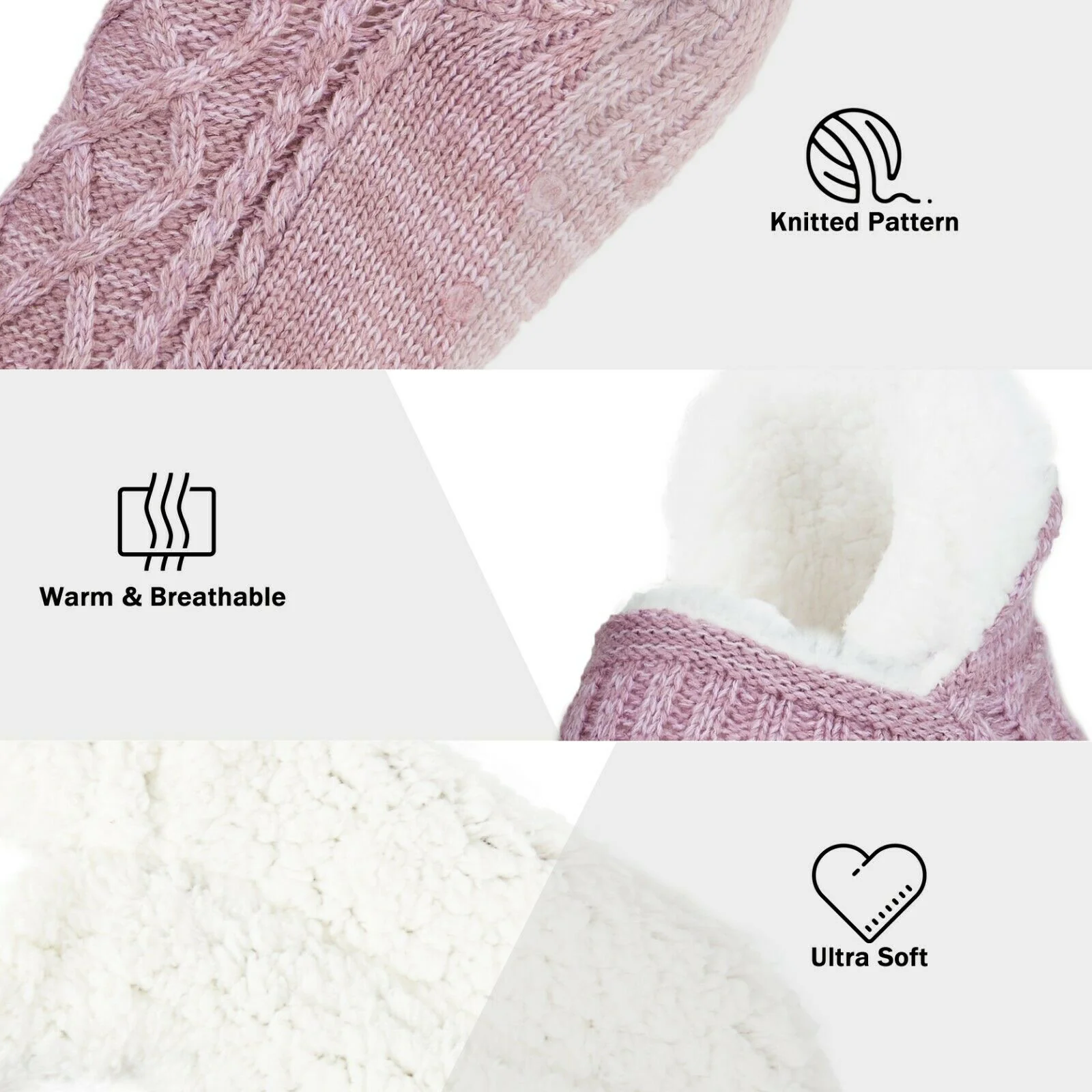 CityComfort Women Slipper Socks, Fluffy And Warm Fleece Lined Anti Slip Socks - Image 23