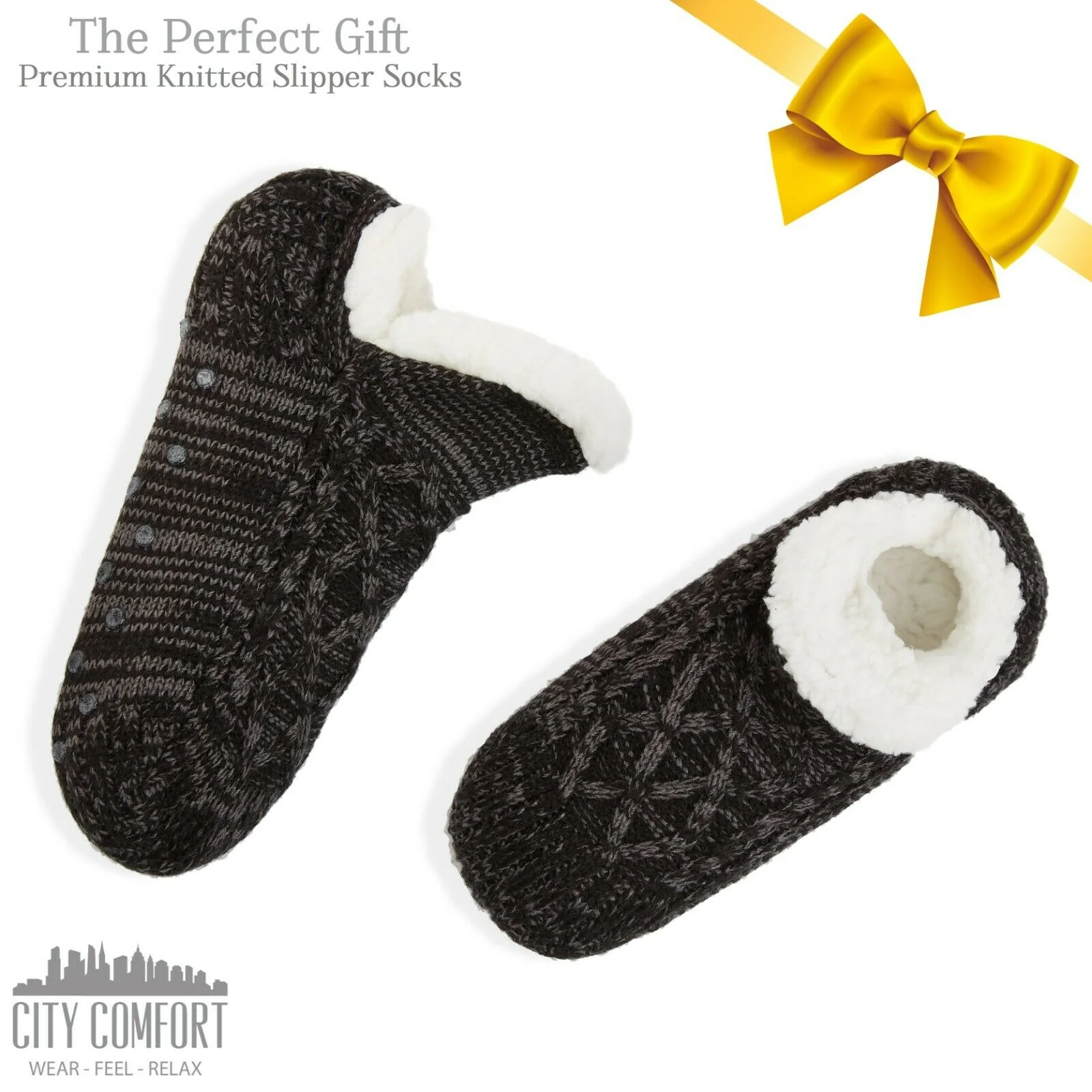CityComfort Women Slipper Socks, Fluffy And Warm Fleece Lined Anti Slip Socks - Image 29