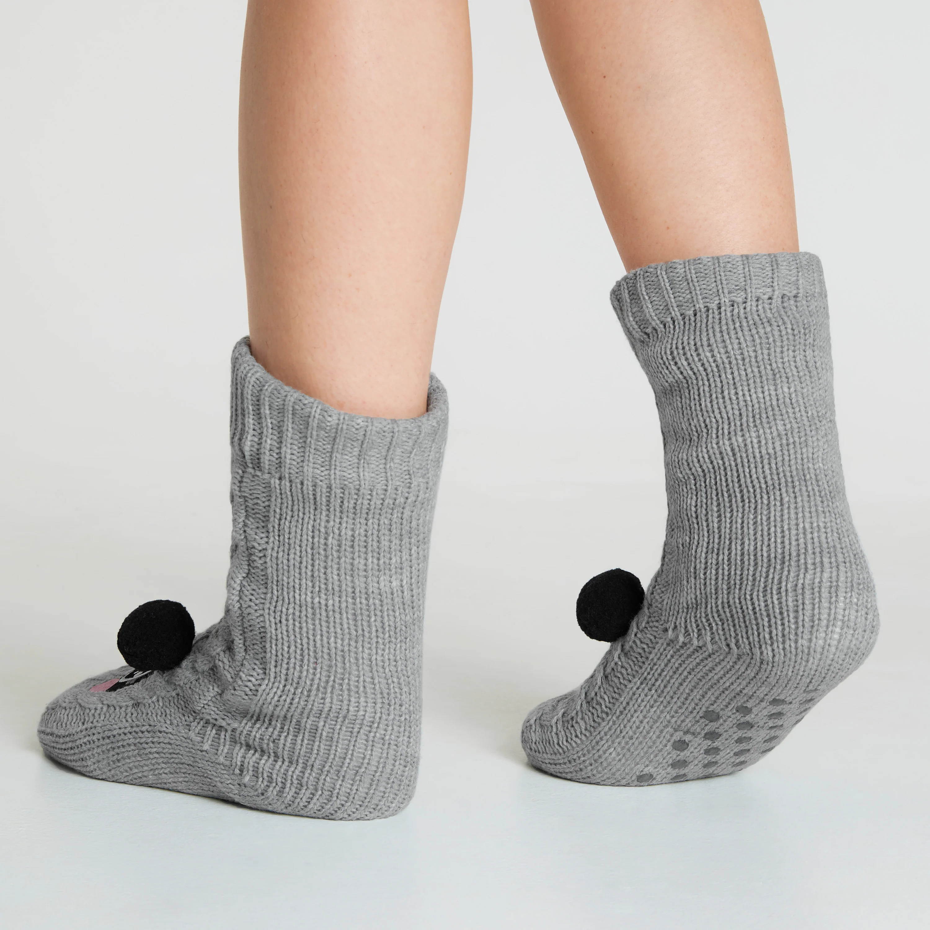 CityComfort Fluffy Socks for Women - GRAY PANDA - Image 4