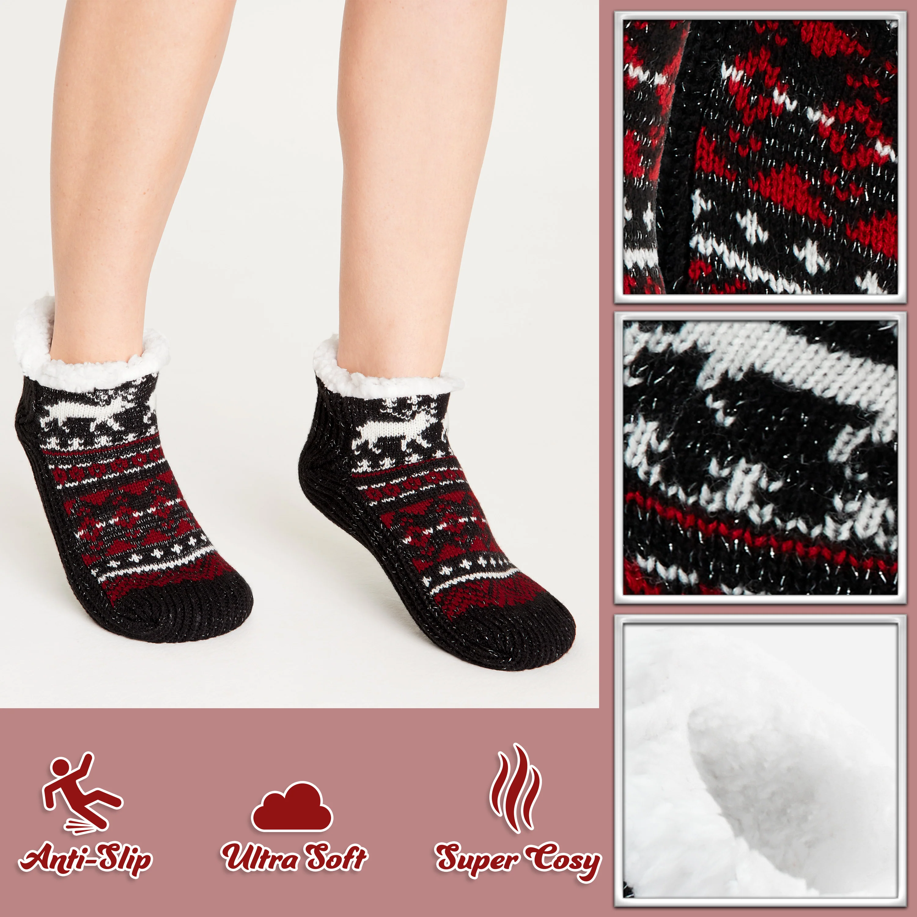 CityComfort Fluffy Socks Women, Fleece Slipper Socks - Image 4