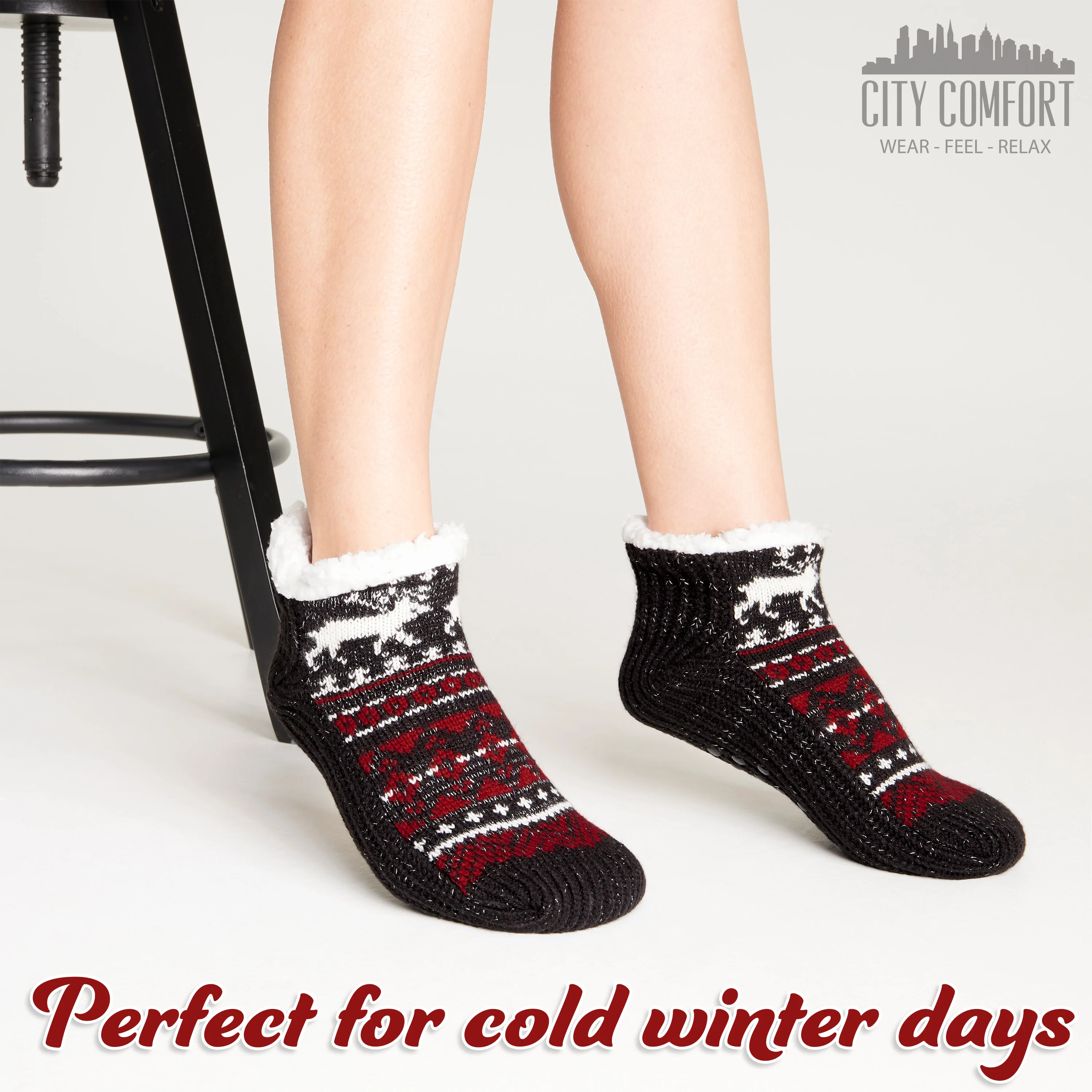 CityComfort Fluffy Socks Women, Fleece Slipper Socks - Image 7