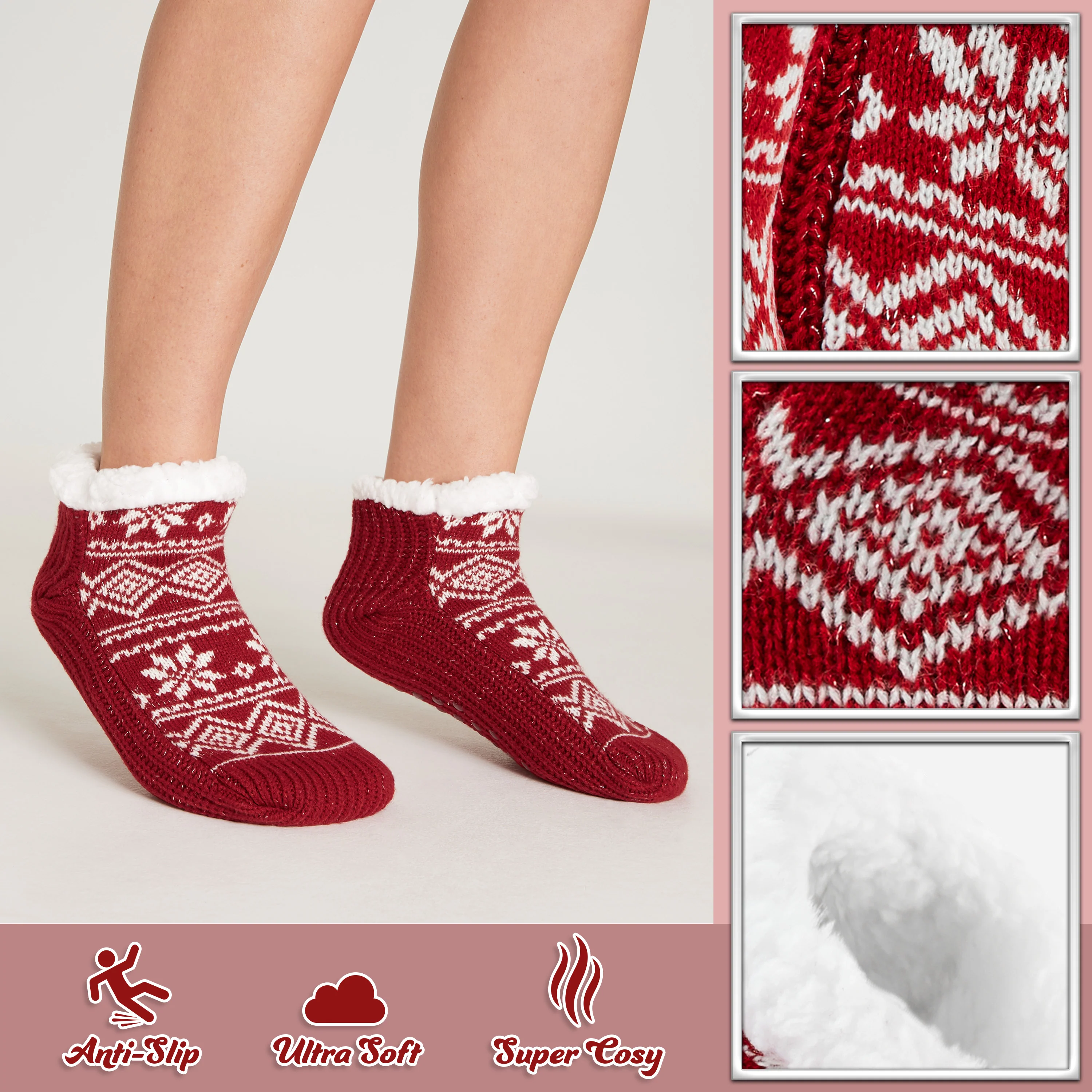 CityComfort Fluffy Socks Women, Fleece Slipper Socks - Image 2