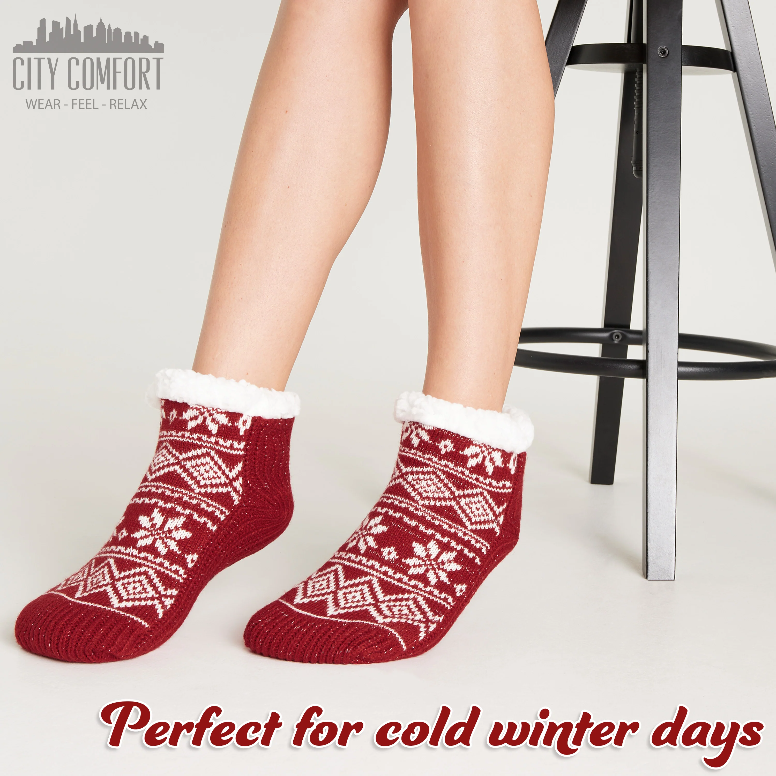 CityComfort Fluffy Socks Women, Fleece Slipper Socks - Image 6