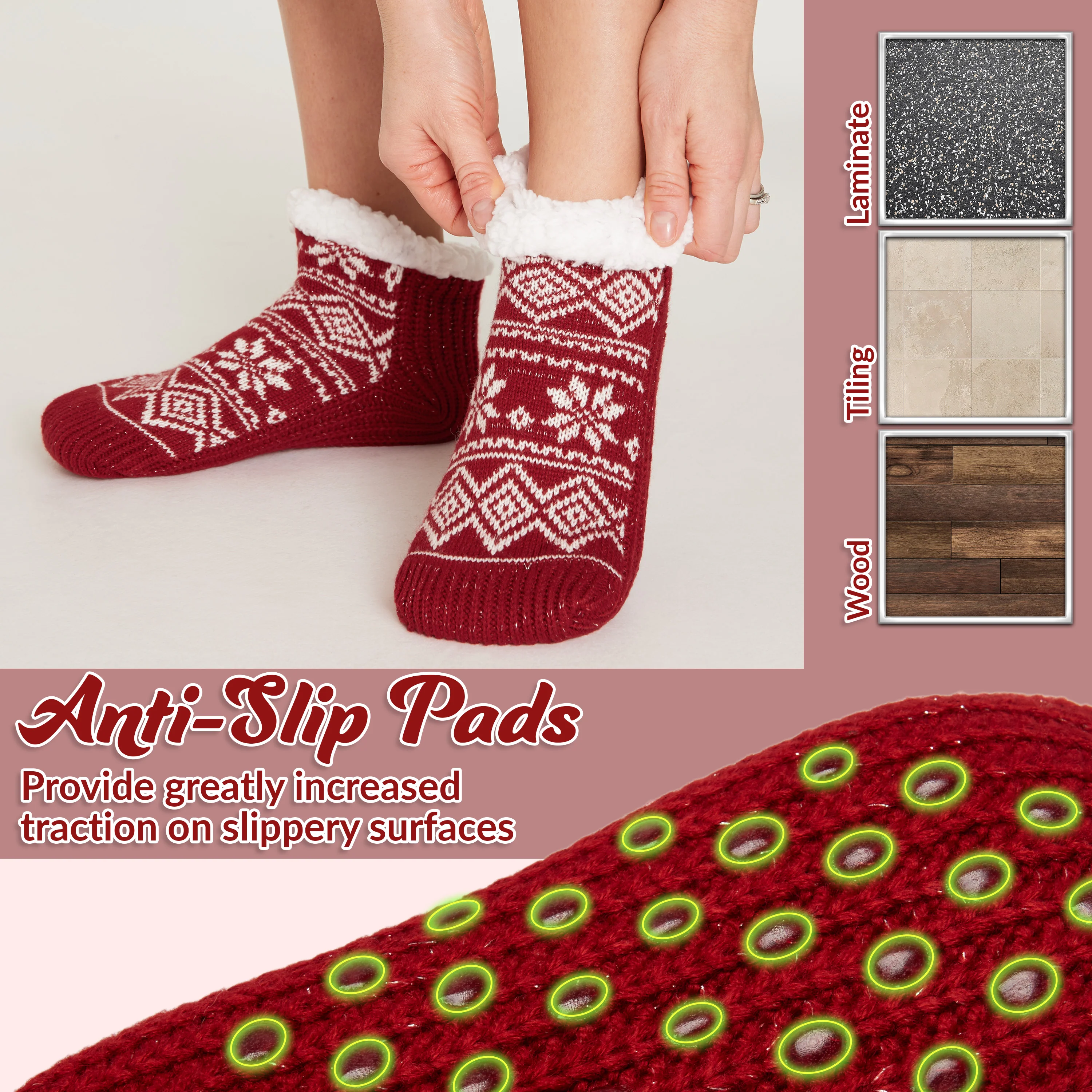 CityComfort Fluffy Socks Women, Fleece Slipper Socks - Image 7