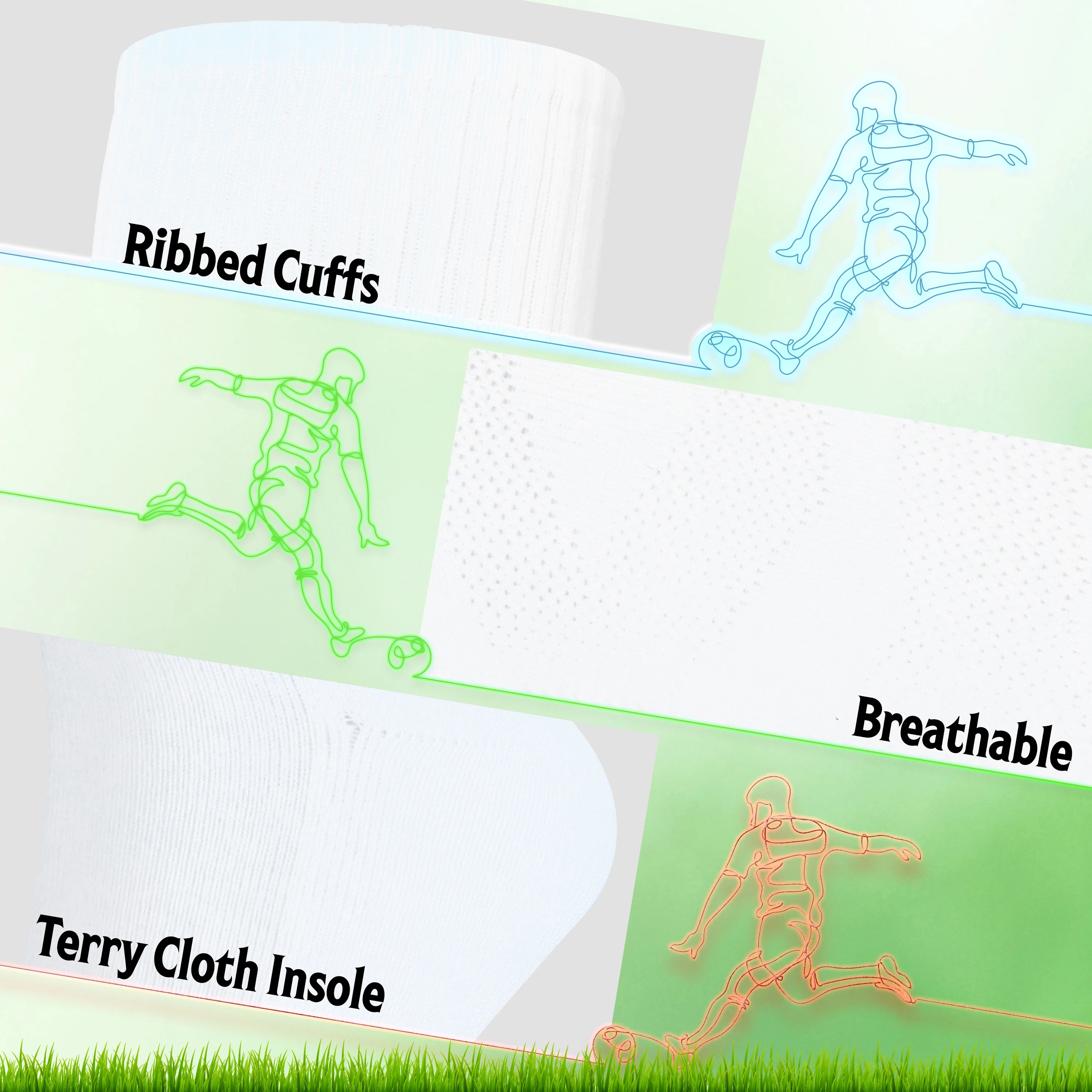CityComfort Football Socks for Boys Girls, High Knee Socks - Image 20