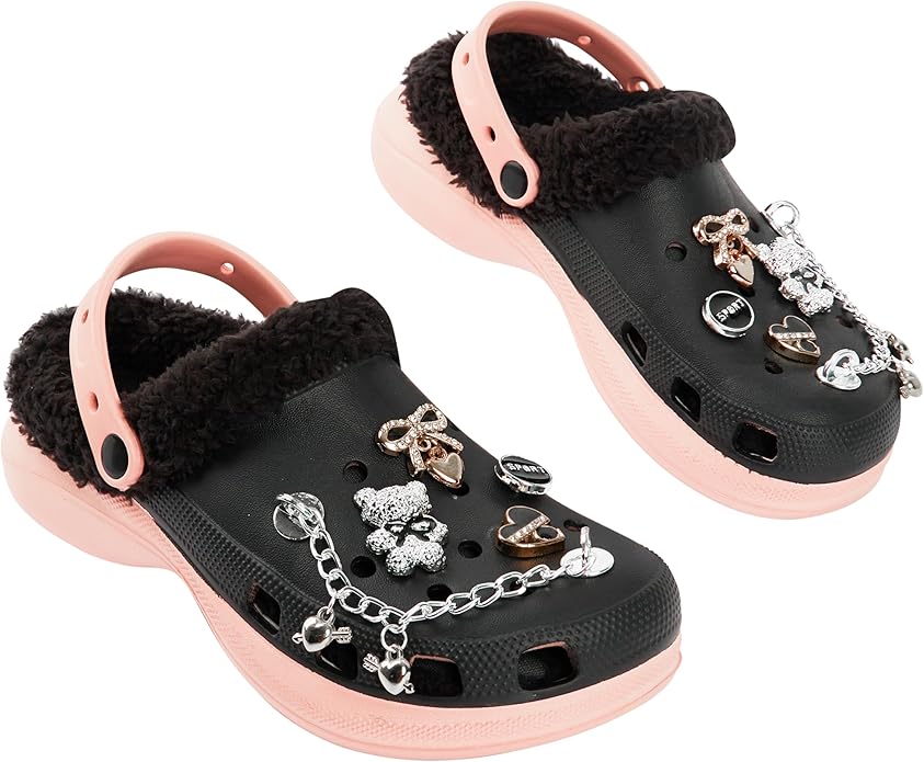 CityComfort Girl's Clogs Fleece Lined Clogs