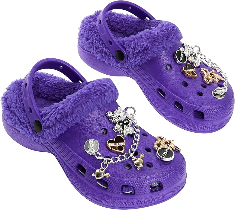 CityComfort Girl's Clogs Fleece Lined Clogs - Image 7