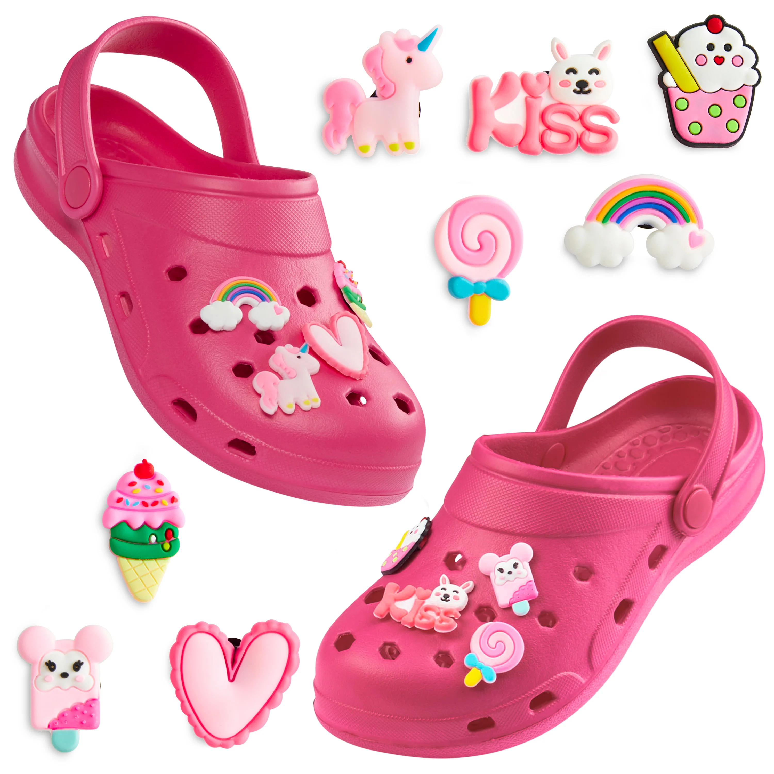 CityComfort Kids Clogs with Removable Charms, Beach Pool Shoes - Kids Gifts - Image 14