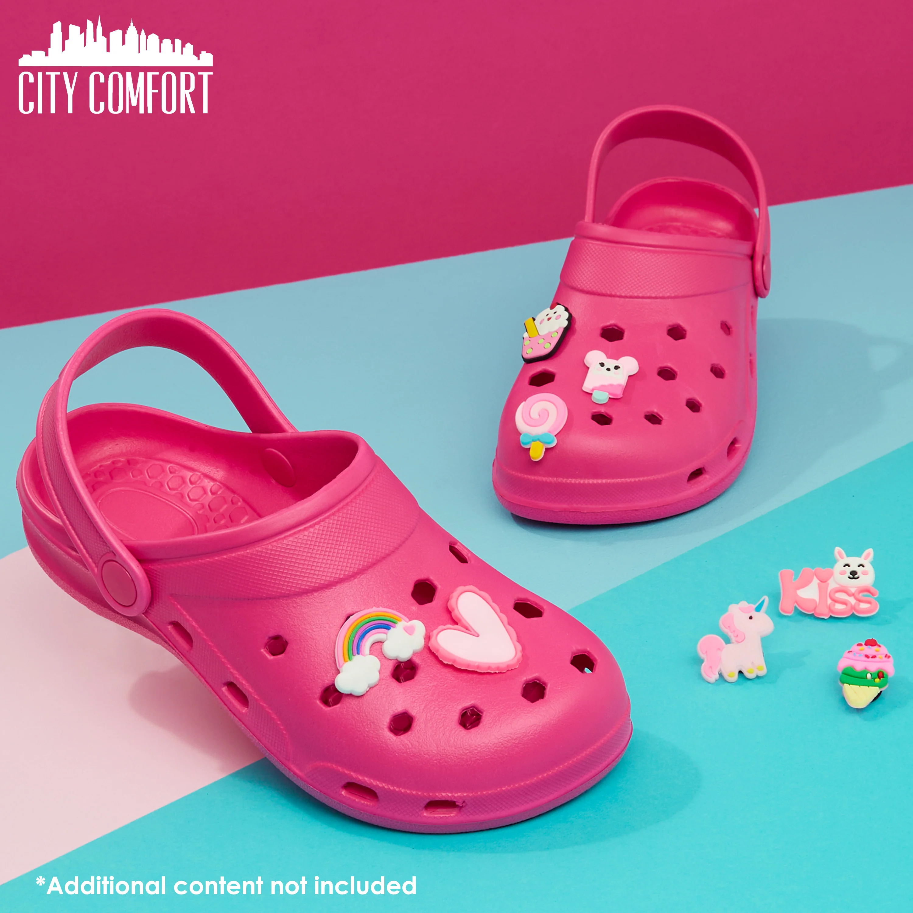 CityComfort Kids Clogs with Removable Charms, Beach Pool Shoes - Kids Gifts - Image 15