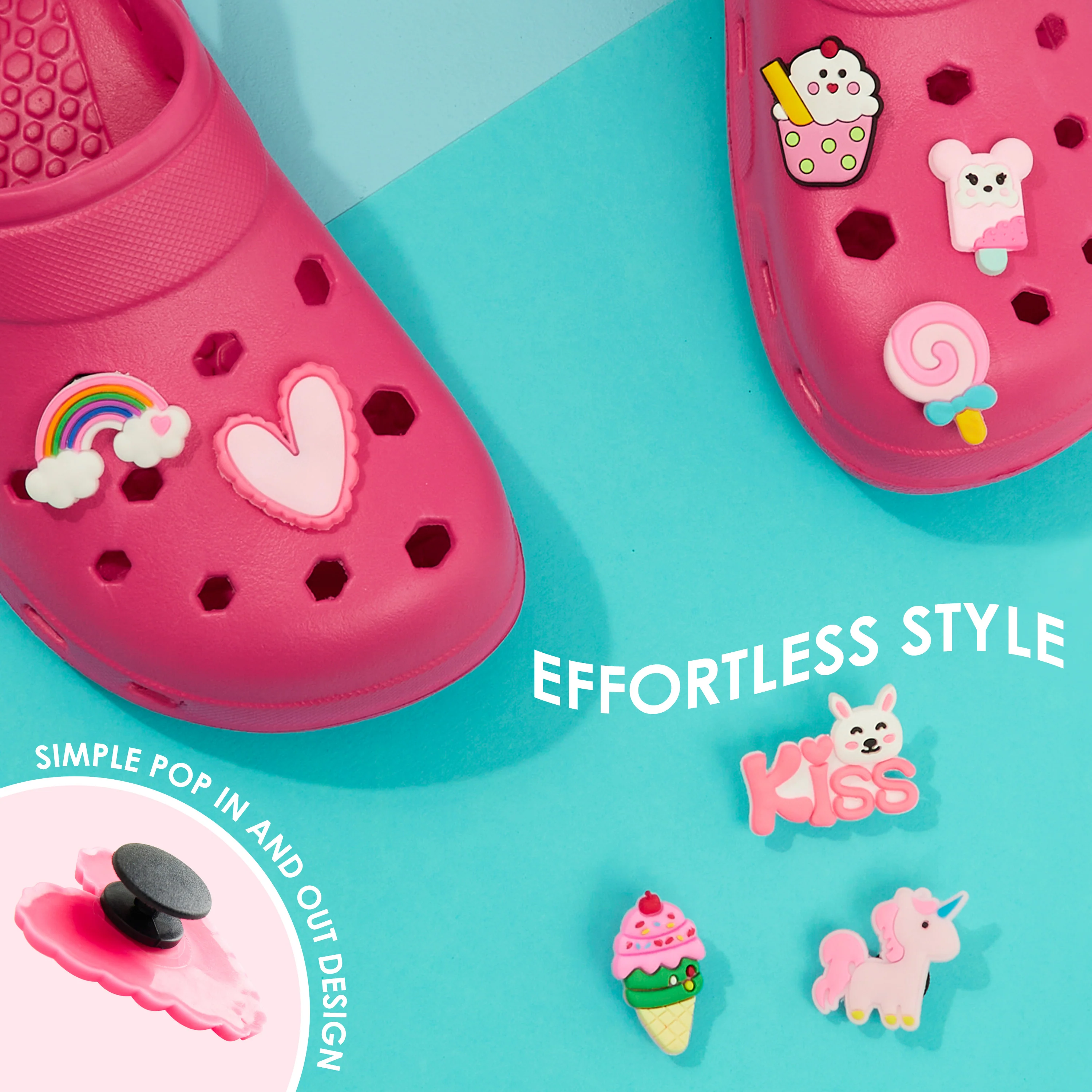 CityComfort Kids Clogs with Removable Charms, Beach Pool Shoes - Kids Gifts - Image 17