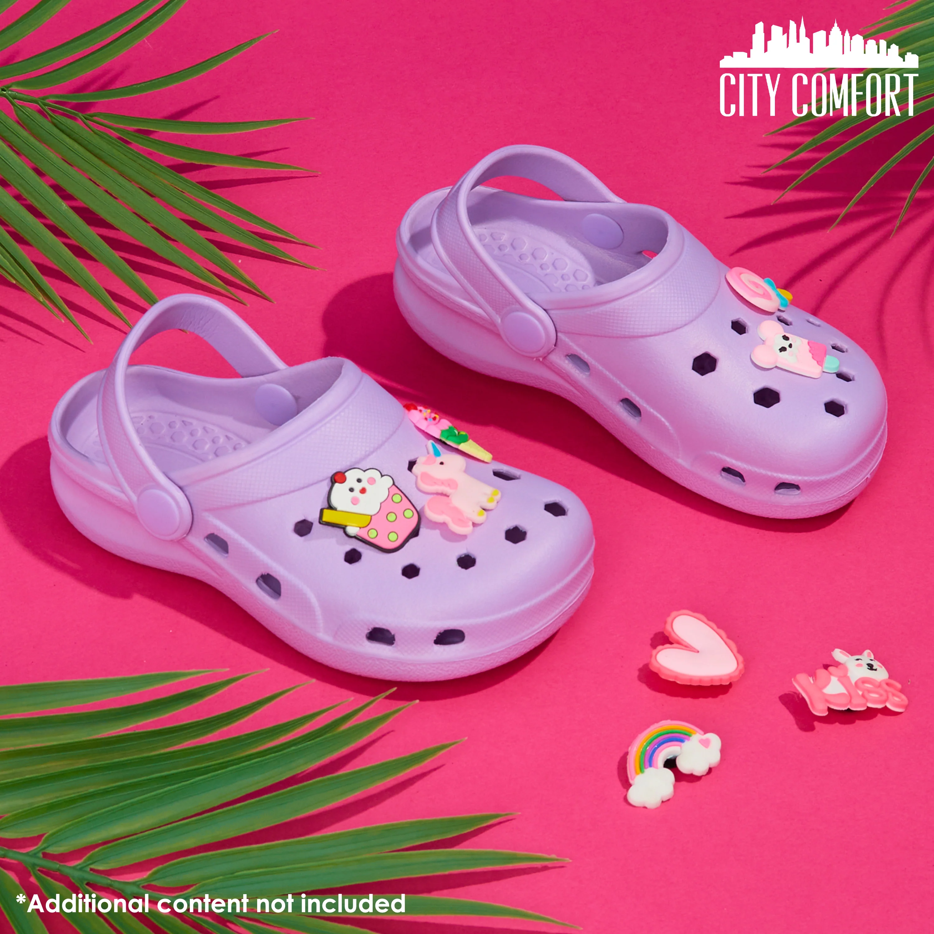 CityComfort Kids Clogs with Removable Charms, Beach Pool Shoes - Kids Gifts - Image 33