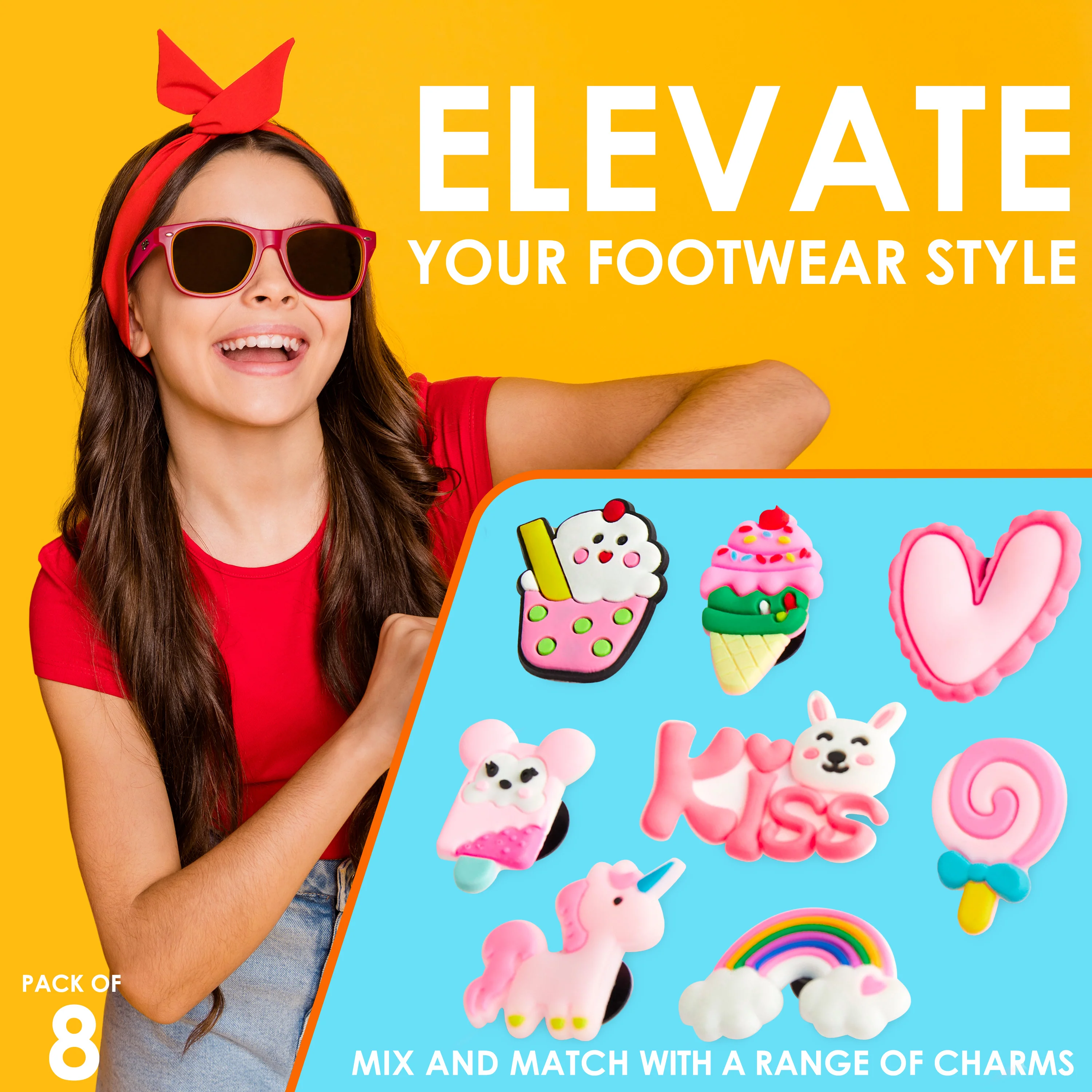 CityComfort Kids Clogs with Removable Charms, Beach Pool Shoes - Kids Gifts - Image 34